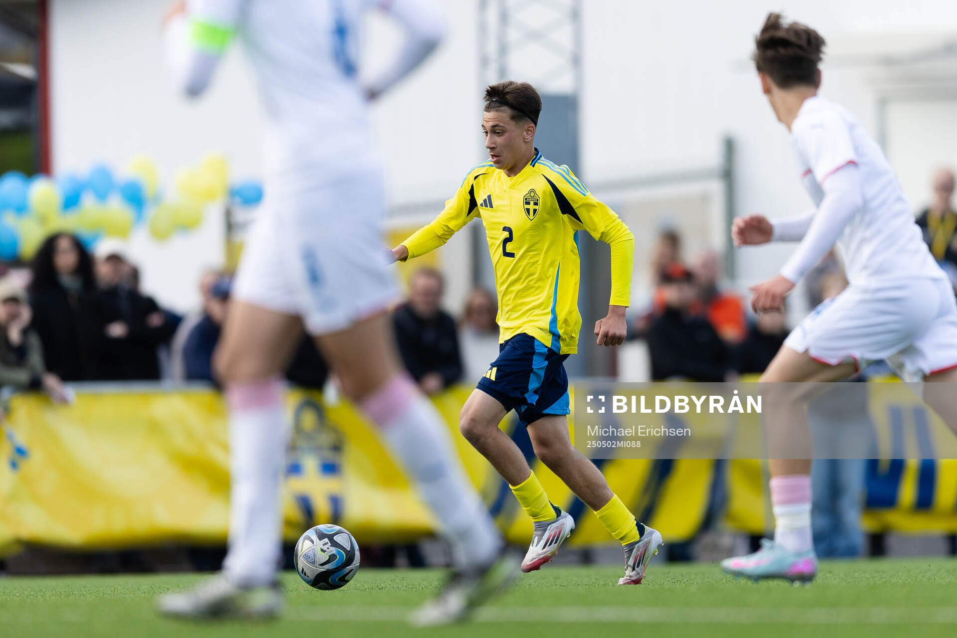Elias Khalil of Sweden during the UEFA Development Tournament between Sweden and Czech Republic on May 2, 2025 in Lysekil.