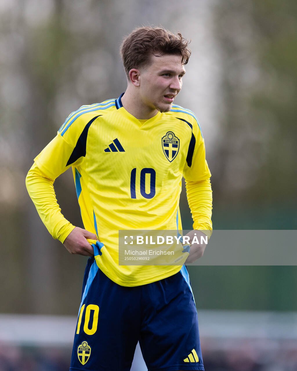 Alexander Odefalk of Sweden during the UEFA Development Tournament between Sweden and Czech Republic on May 2, 2025 in Lysekil.