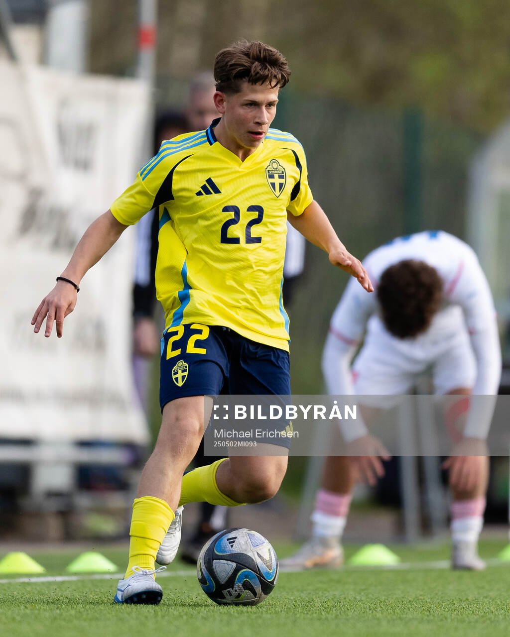 Oliver Djurci of Sweden during the UEFA Development Tournament between Sweden and Czech Republic on May 2, 2025 in Lysekil.