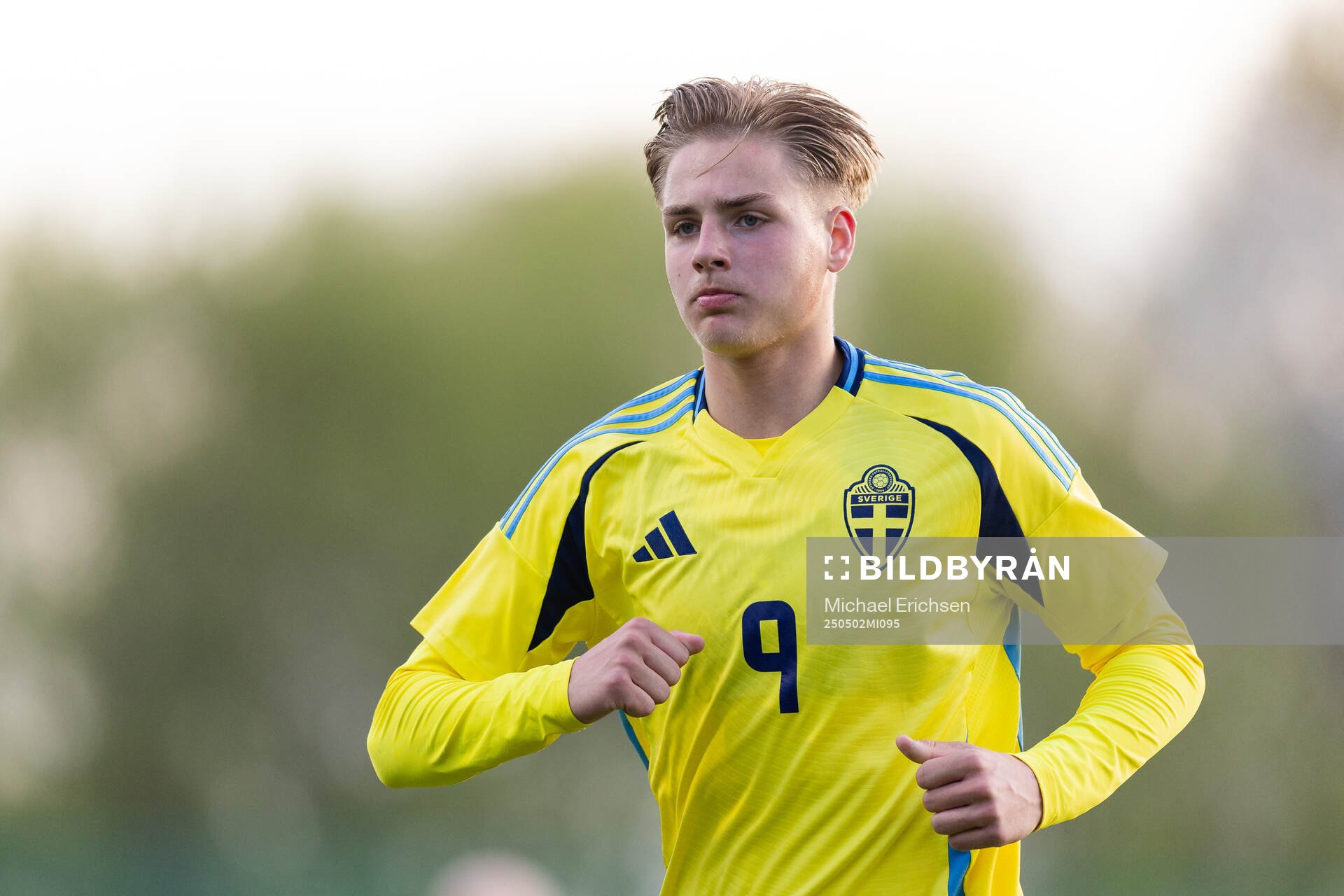 Leonel Eklund of Sweden during the UEFA Development Tournament between Sweden and Czech Republic on May 2, 2025 in Lysekil.