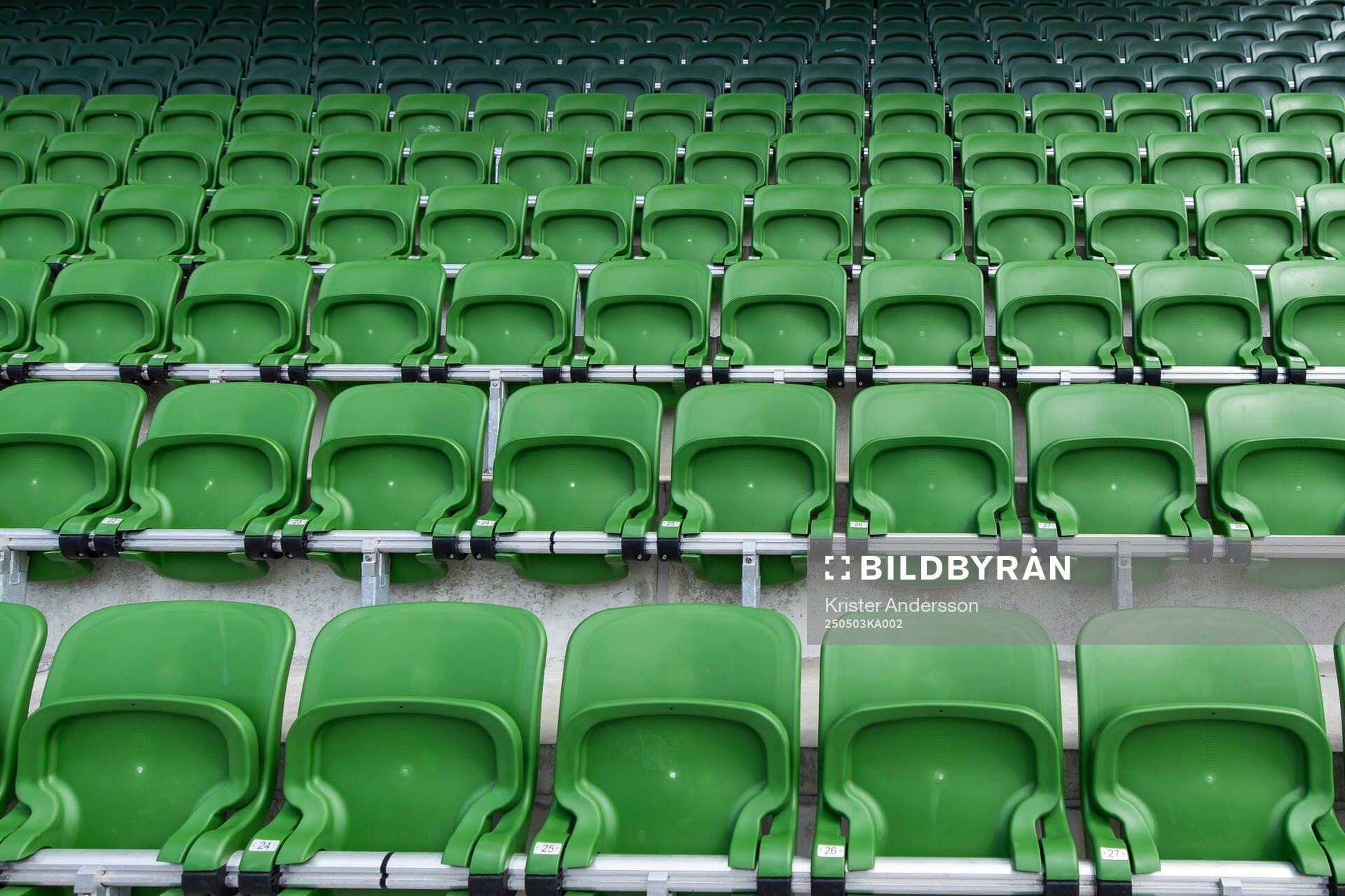 Påskbergsvallen inför fotbollsmatchen i Superettan mellan Varberg och Helsingborg den 3 maj 2025 i Varberg. 