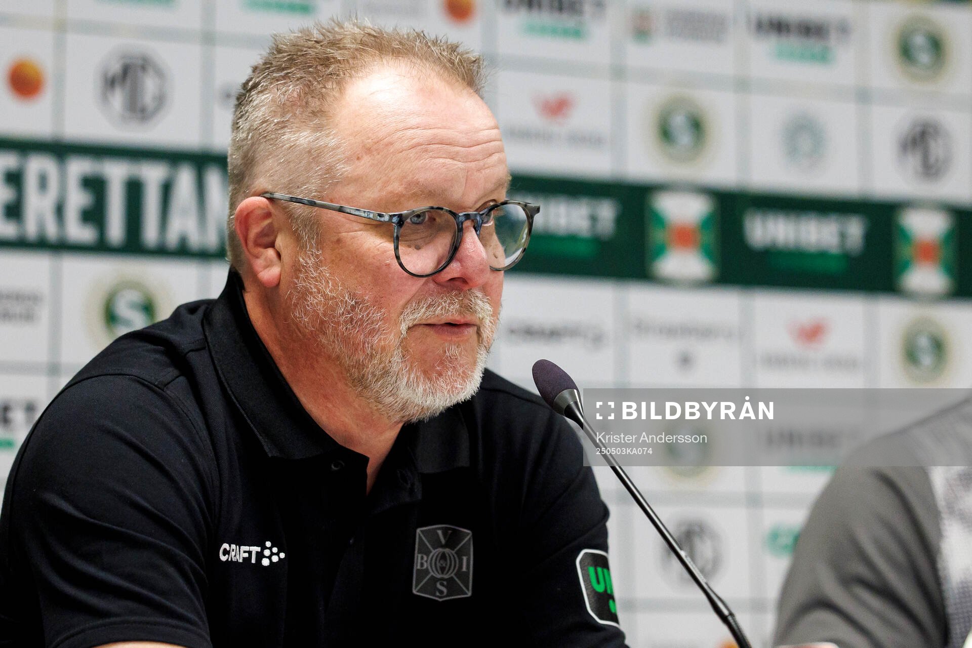 Varbergs tränare Roar Hansen efter fotbollsmatchen i Superettan mellan Varberg och Helsingborg den 3 maj 2025 i Varberg. 