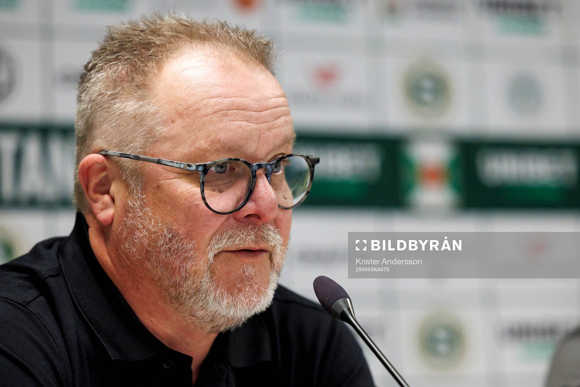 Varbergs tränare Roar Hansen efter fotbollsmatchen i Superettan mellan Varberg och Helsingborg den 3 maj 2025 i Varberg. 