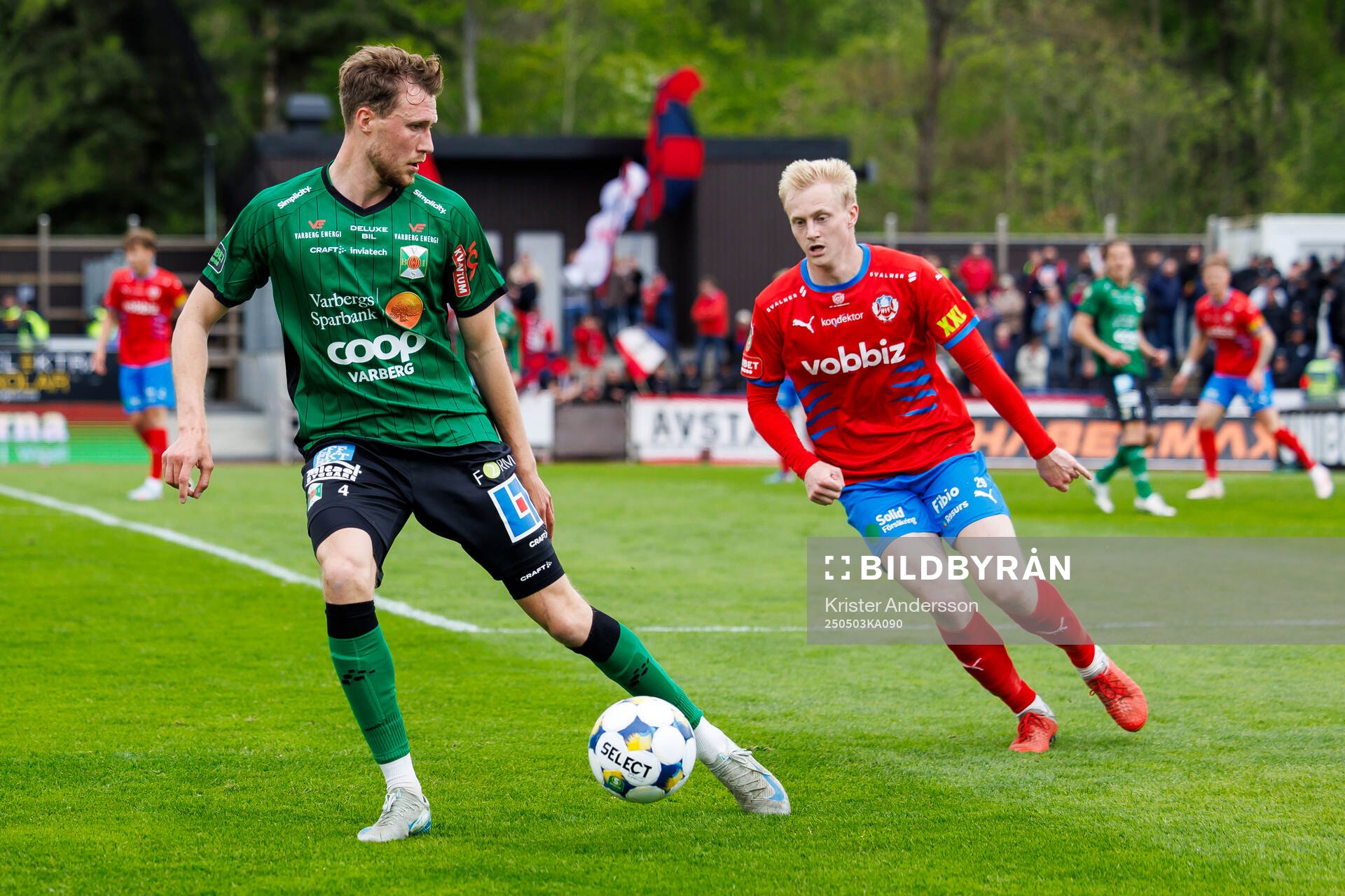 Varbergs Niklas Dahlström och Helsingborgs Oscar Aga