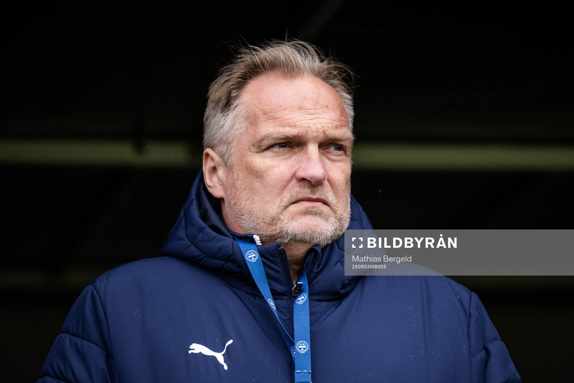 Värnamos sportchef Jörgen Petersson inför fotbollsmatchen i Allsvenskan mellan Halmstad och Värnamo den 3 maj 2025 i Halmstad. 