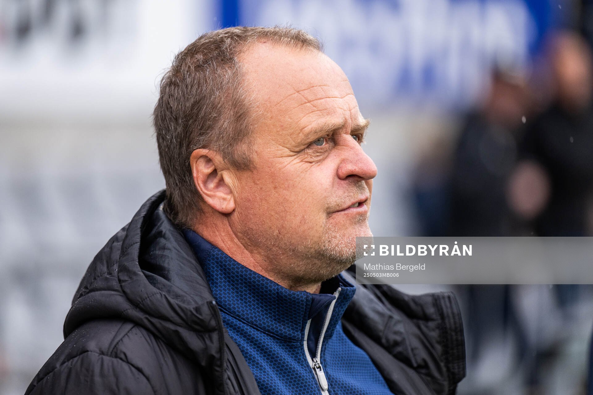 Värnamos assisterande tränare Jonas Thern inför fotbollsmatchen i Allsvenskan mellan Halmstad och Värnamo den 3 maj 2025 i Halmstad. 