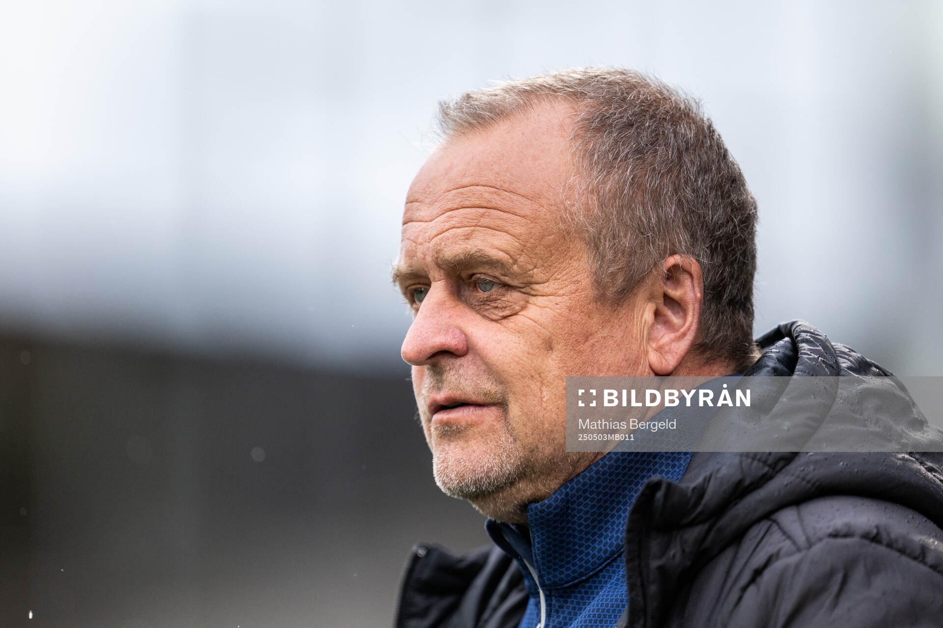 Värnamos assisterande tränare Jonas Thern inför fotbollsmatchen i Allsvenskan mellan Halmstad och Värnamo den 3 maj 2025 i Halmstad. 