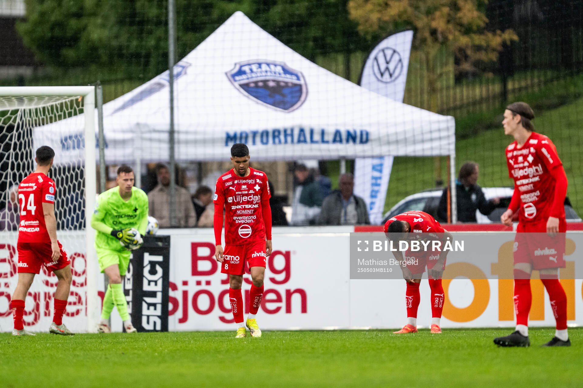 Värnamos Emin Grozdanic, målvakt Hugo Keto, Luke Le Roux,