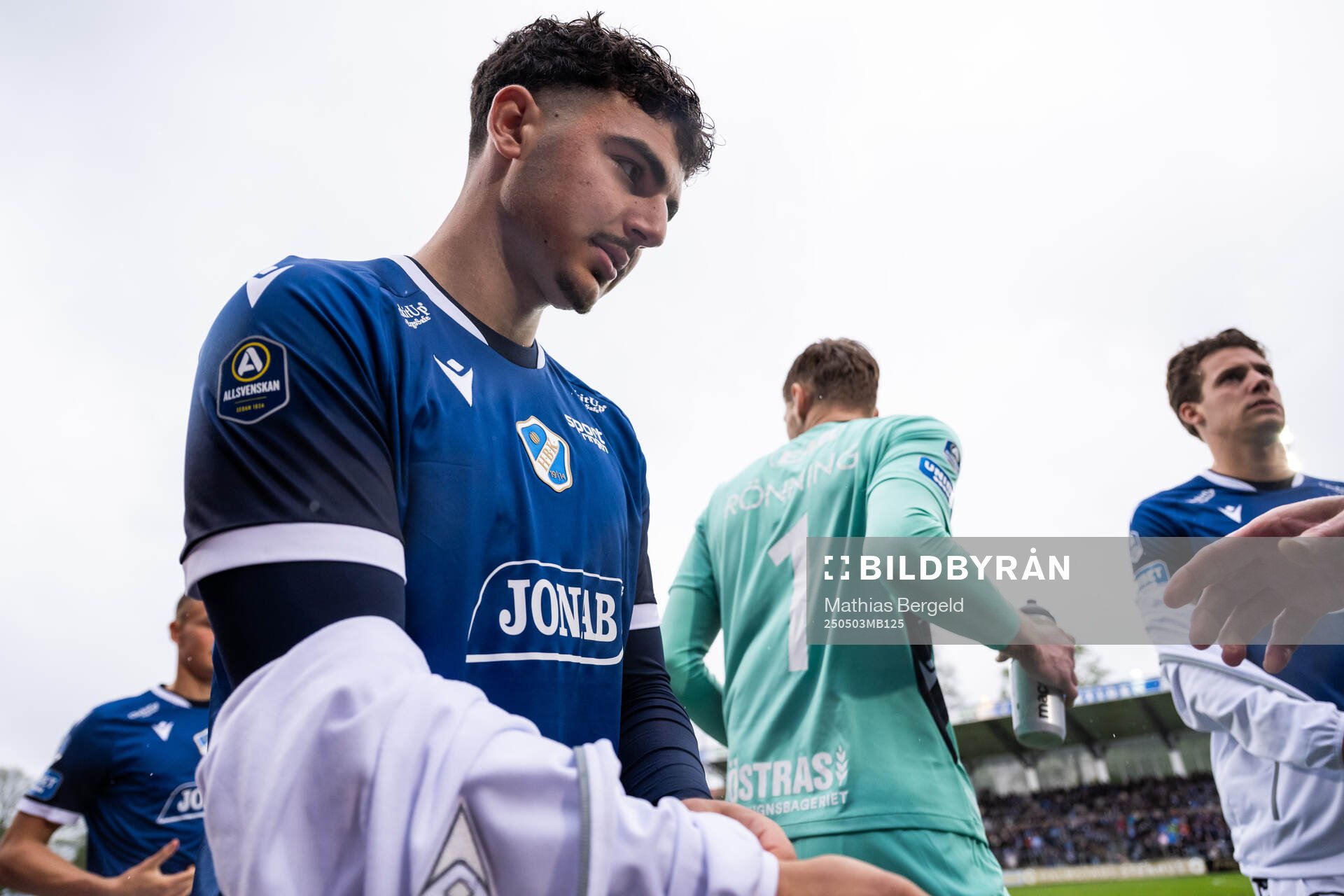 Halmstads Bleon Kurtulus inför fotbollsmatchen i Allsvenskan mellan Halmstad och Värnamo den 3 maj 2025 i Halmstad. 