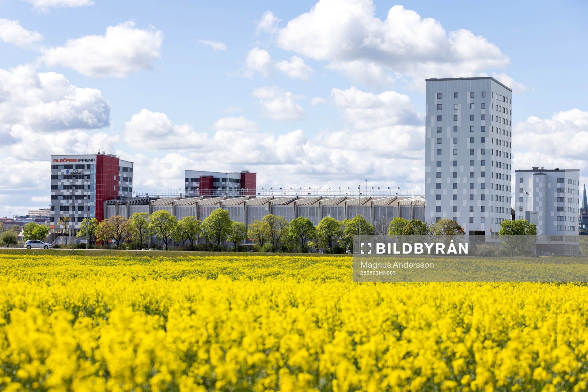 Exteriör vy av Bilbörsen Arena