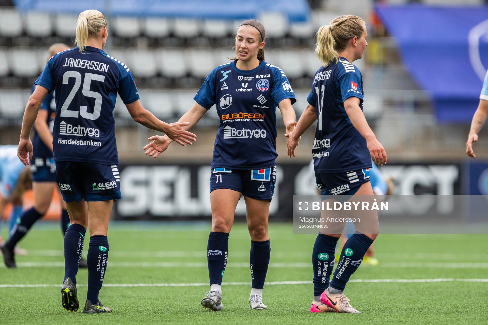 Linköpings Vilma Koivisto efter fotbollsmatchen i Damallsvenskan mellan Linköping och Malmö FF den 3 maj 2025 i Linköping. 