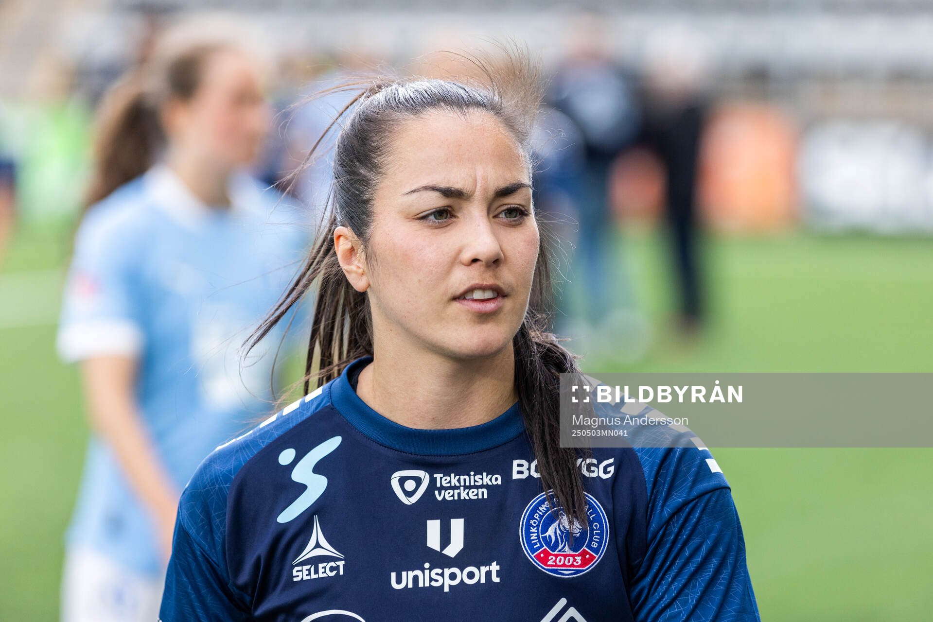 Linköpings Michelle de Jongh efter fotbollsmatchen i Damallsvenskan mellan Linköping och Malmö FF den 3 maj 2025 i Linköping. 