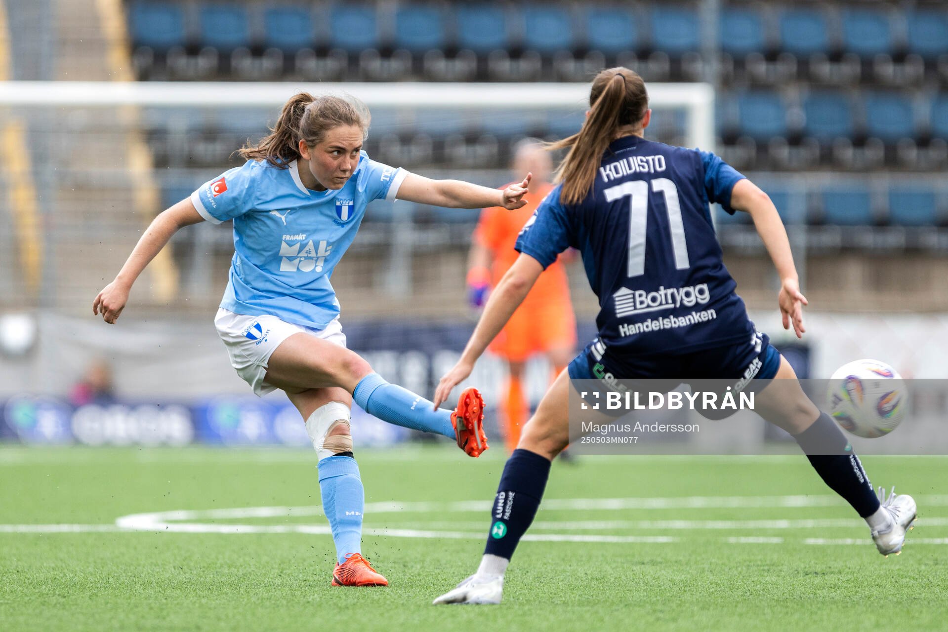 Malmö FFs Matilda Kristell under fotbollsmatchen i Damallsvenskan mellan Linköping och Malmö FF den 3 maj 2025 i Linköping. 