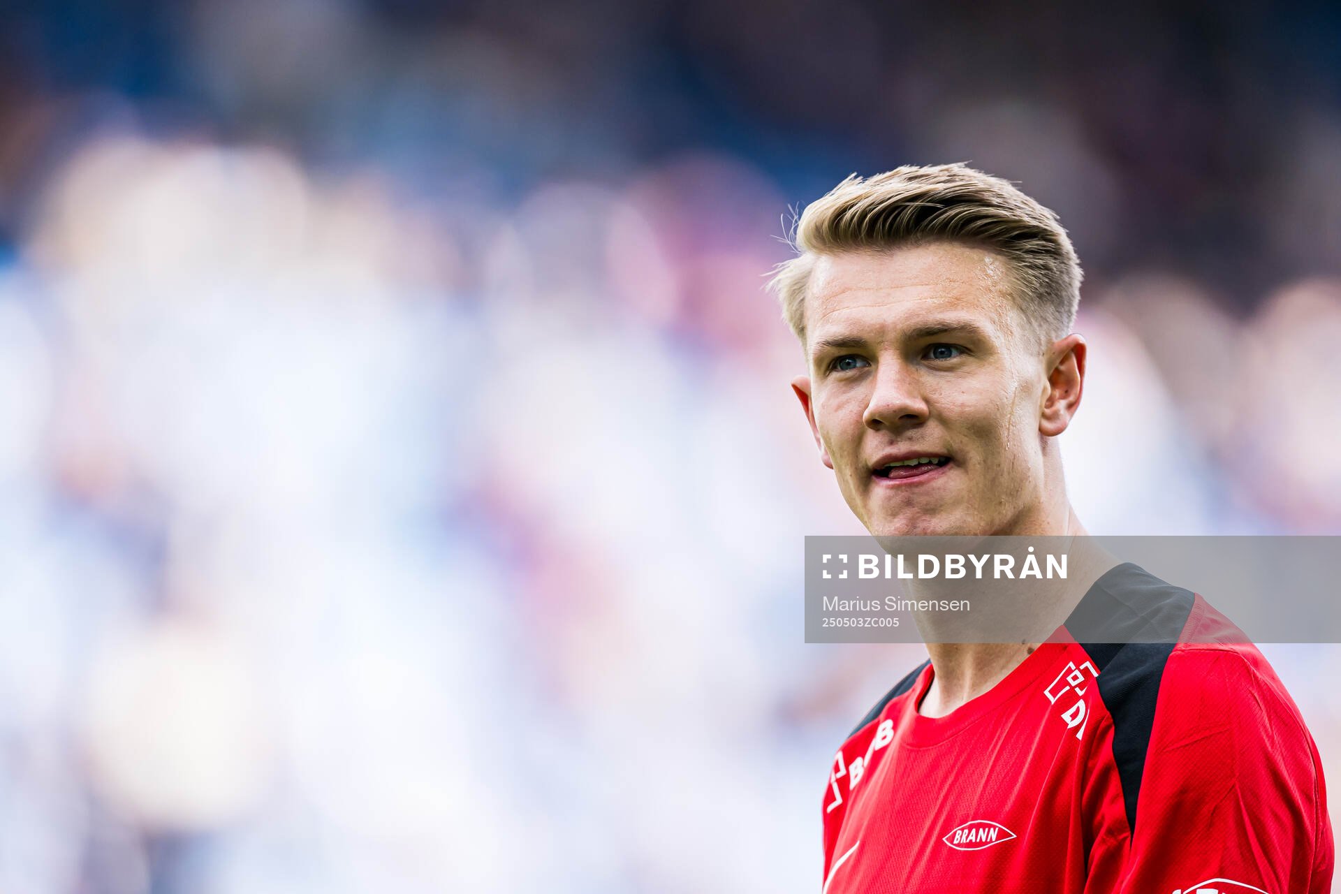 Emil Kornvig of Brann warms up