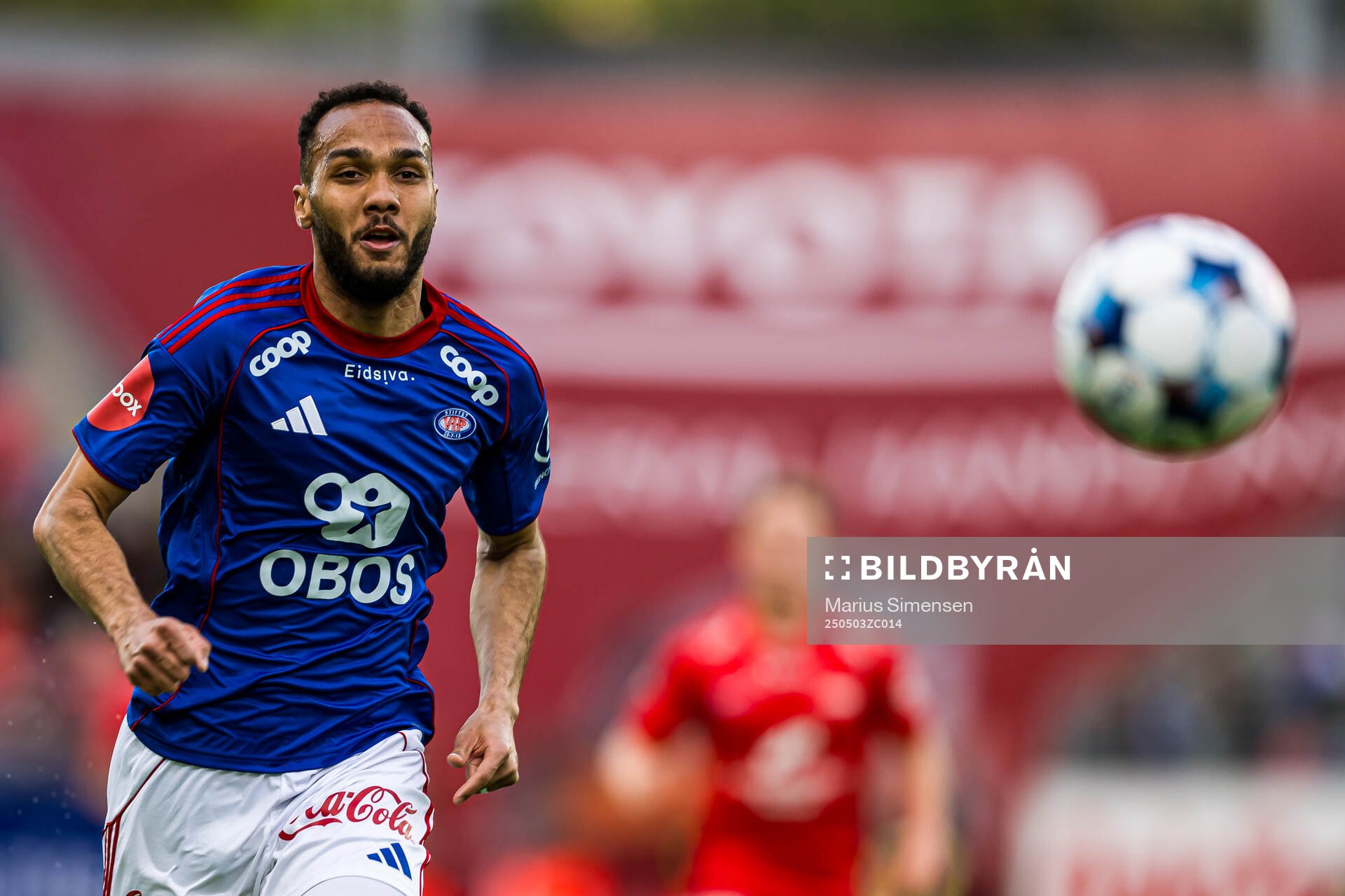 Vinicius Nogueira De Oliveira of Vålerenga during the Eliteserien match between Vålerenga and Brann on May 3, 2025 in Oslo. 
