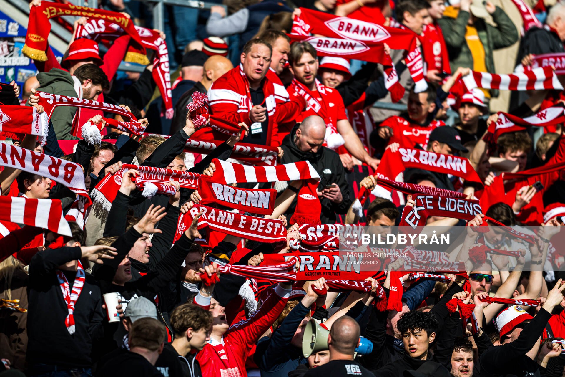 Spectators in the stands