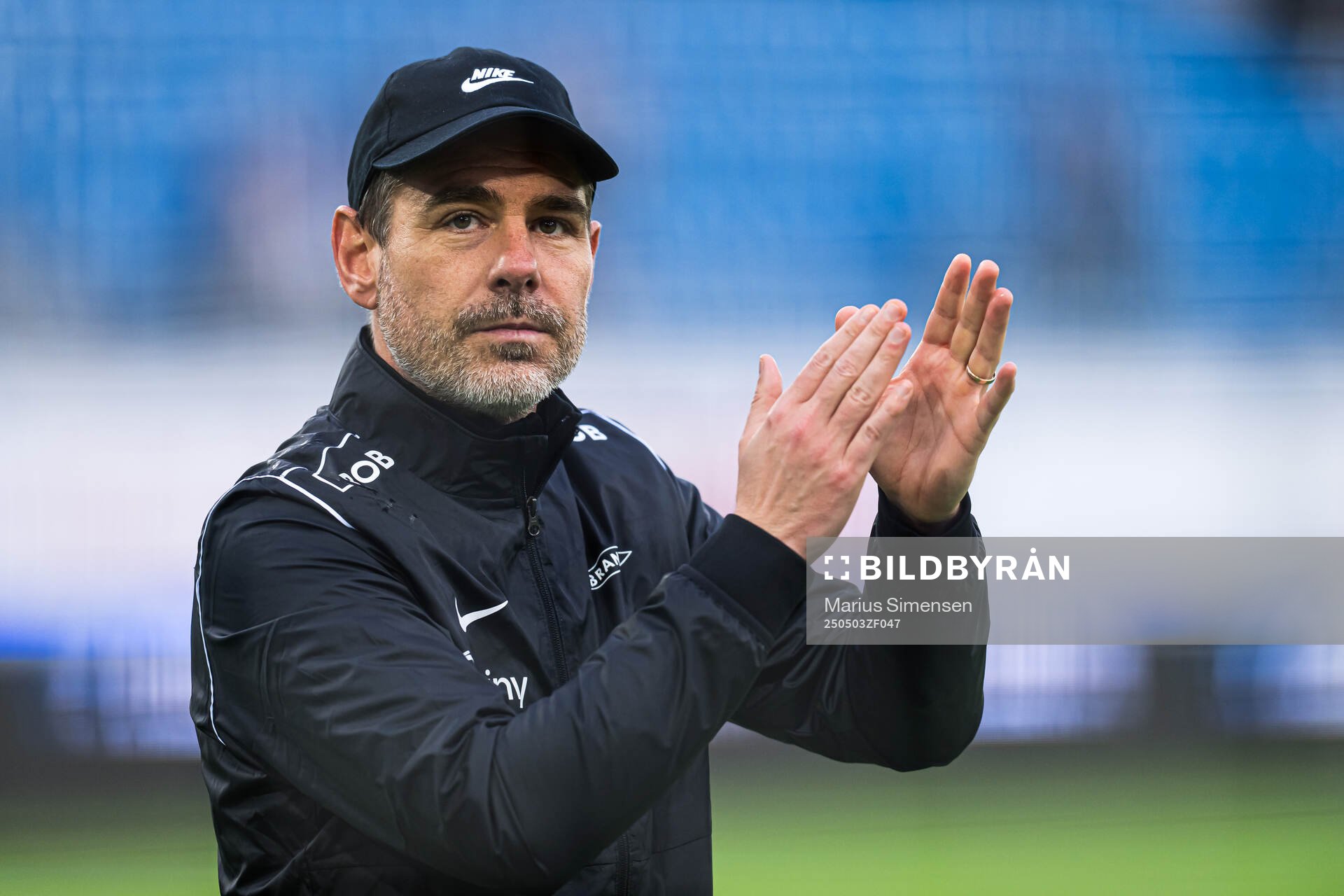 Freyr Alexandersson, head coach of Brann, after the Eliteserien match between Rosenborg and Molde on May 3, 2025 in Oslo. 