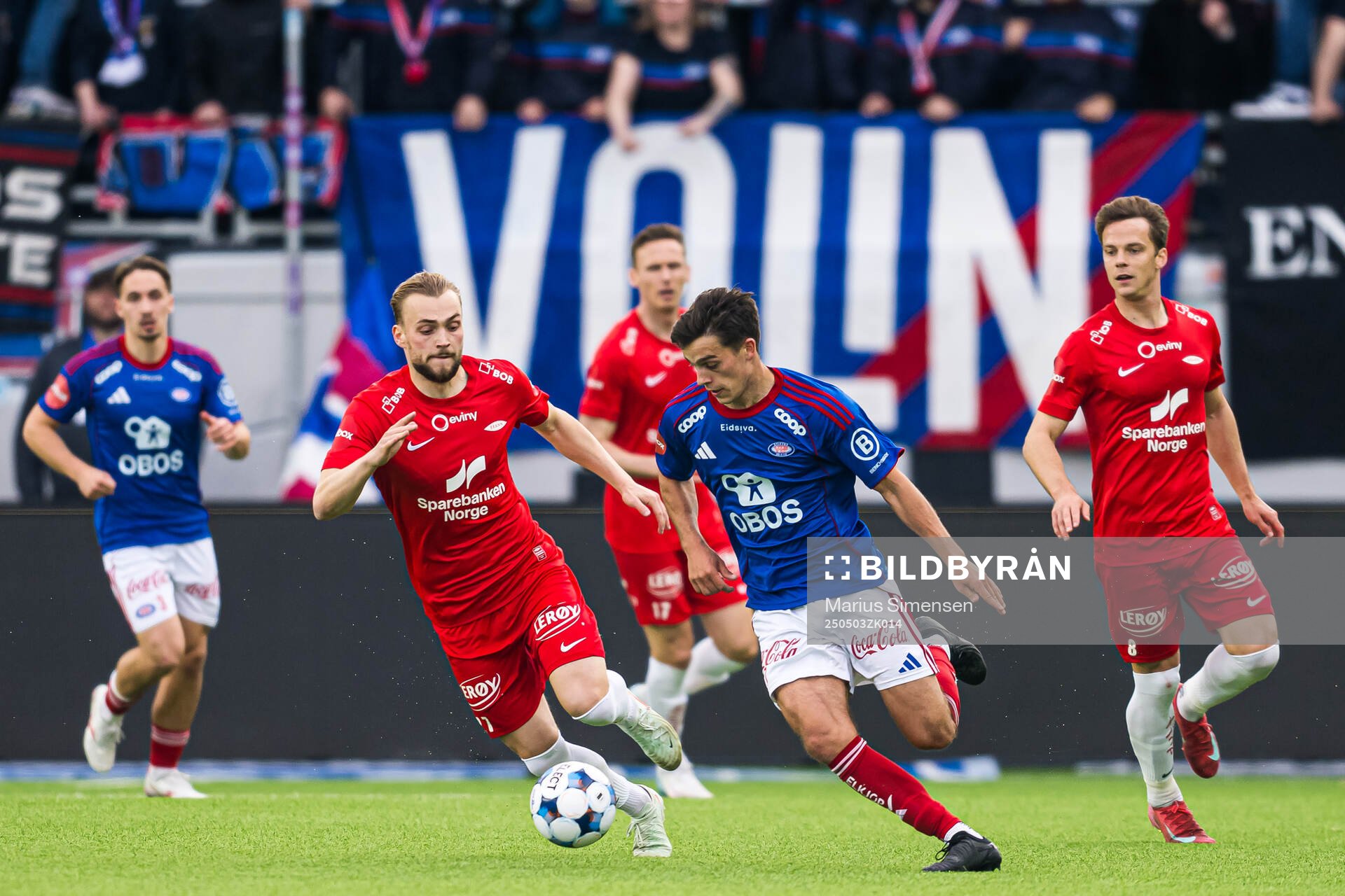 Magnus Bech Riisnæs of Vålerenga during the Eliteserien match between Vålerenga and Brann on May 3, 2025 in Oslo. 

