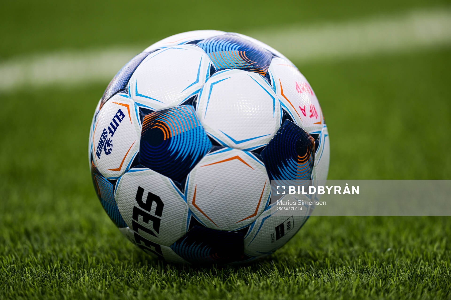 The matchball during the Eliteserien match between Rosenborg and Molde on May 3, 2025 in Oslo. 