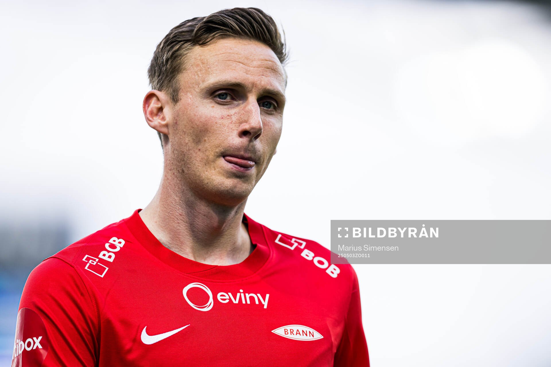 Joachim Soltvedt of Brann during the Eliteserien match between Vålerenga and Brann on May 3, 2025 in Oslo. 

