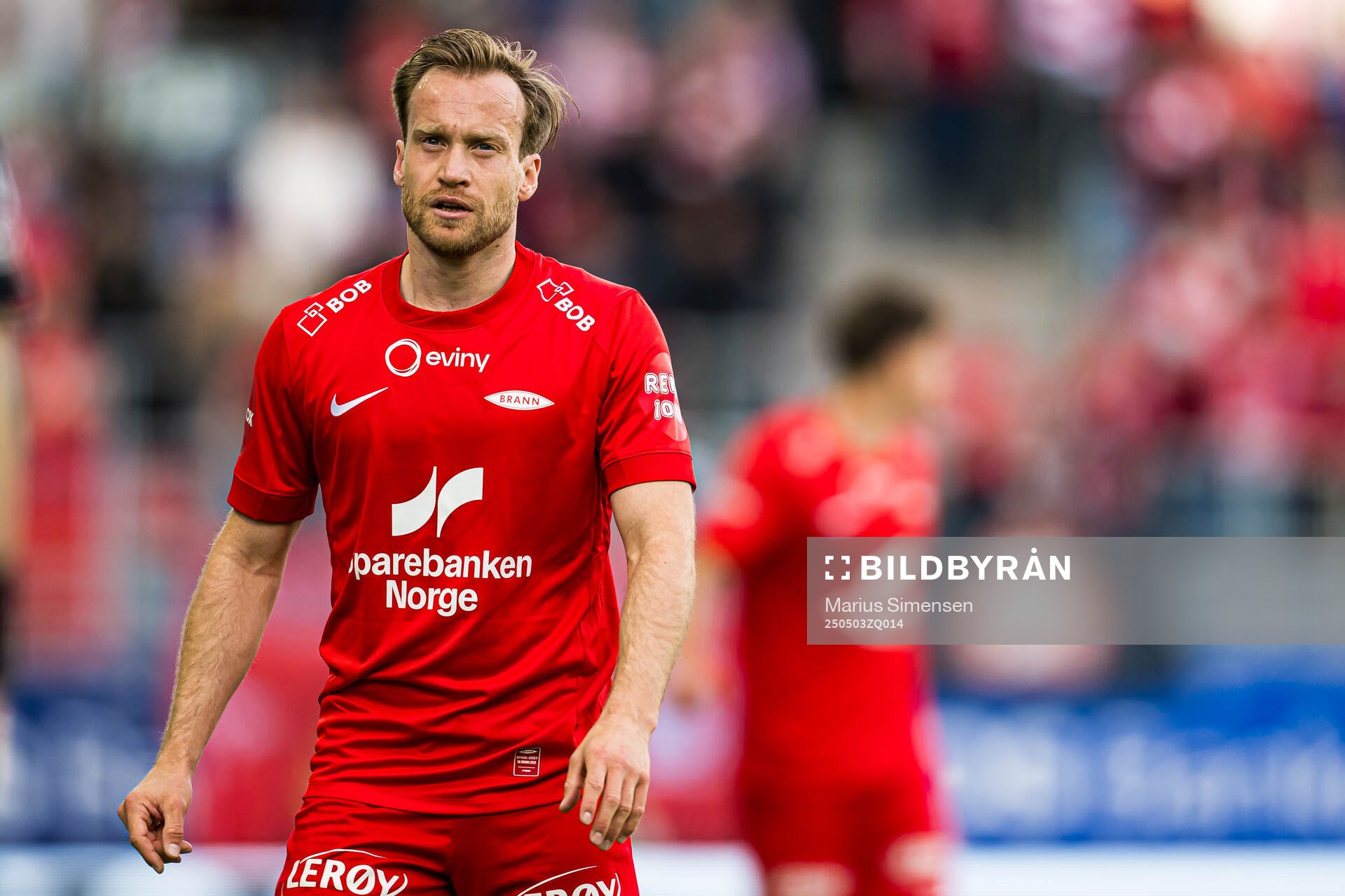 Bård Finne of Brann during the Eliteserien match between Vålerenga and Brann on May 3, 2025 in Oslo. 
