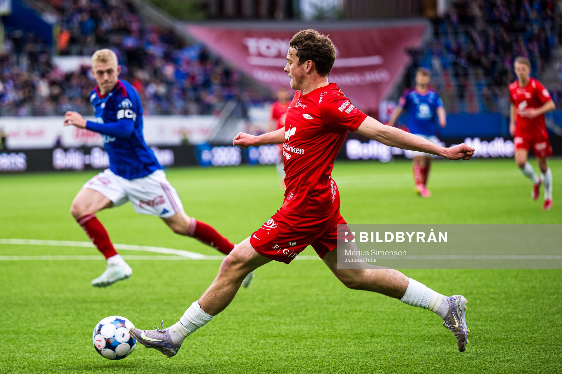 Jonas Tviberg Torsvik of Brann during the Eliteserien match between Vålerenga and Brann on May 3, 2025 in Oslo. 
