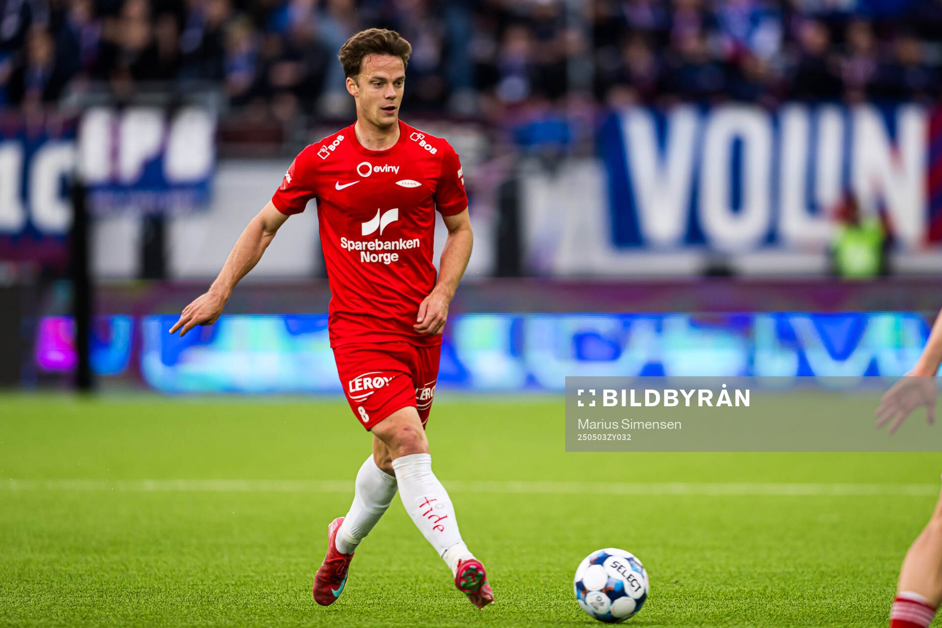 Felix Horn Myhre of Brann during the Eliteserien match between Rosenborg and Molde on May 3, 2025 in Oslo. 