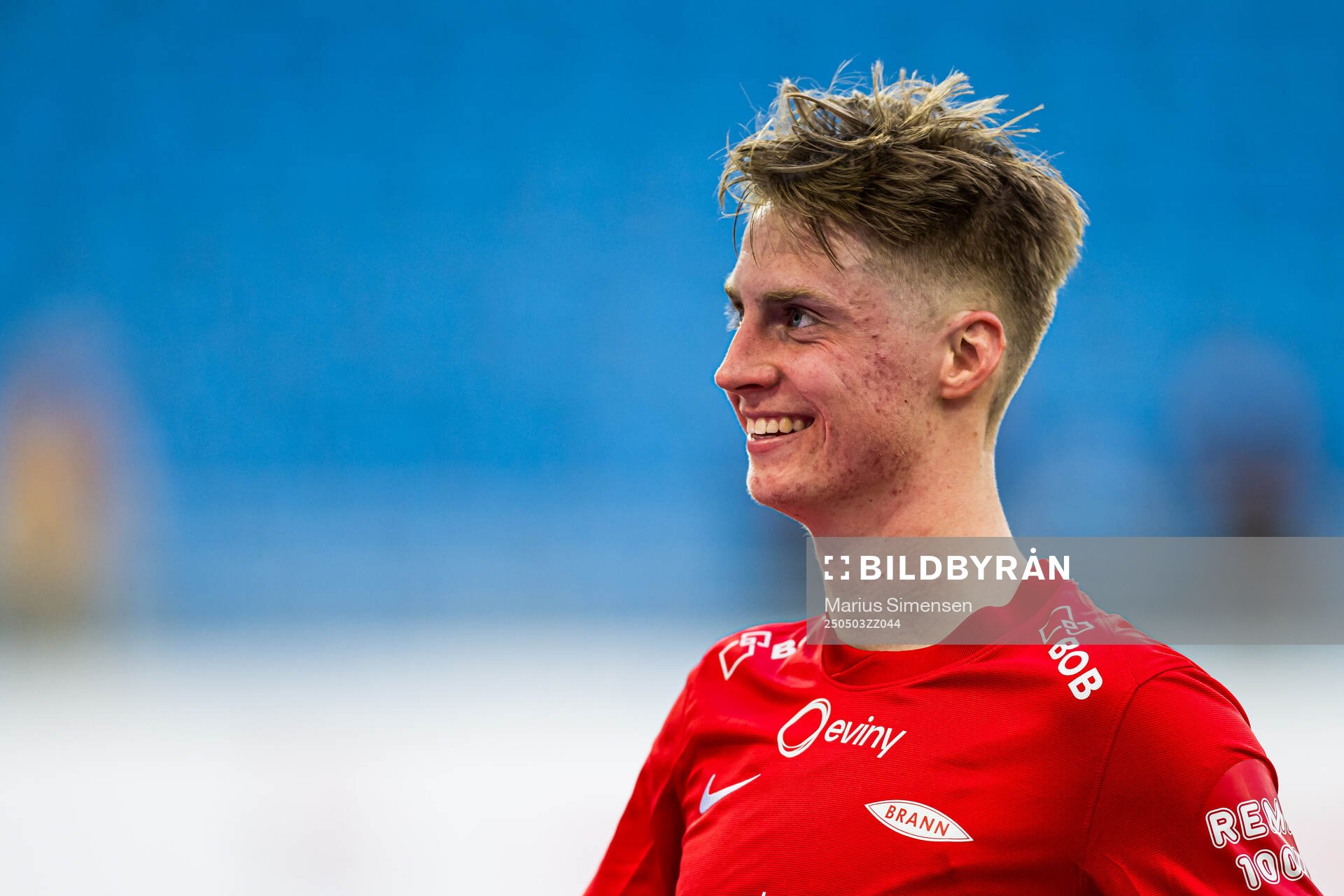 Lars Bjørnerud Remmem of Brann after the Eliteserien match between Rosenborg and Molde on May 3, 2025 in Oslo. 
