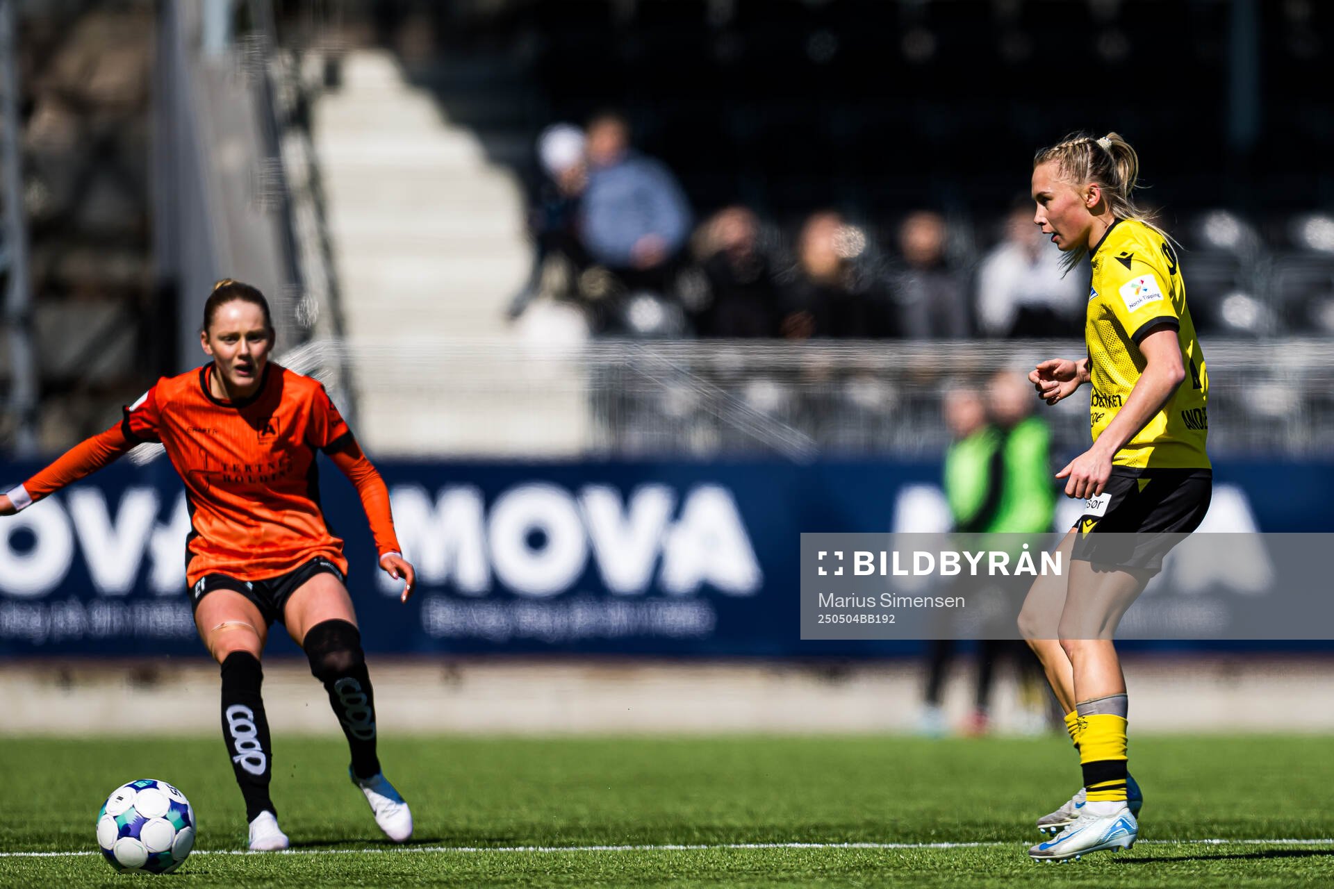 Ina Marie Andresen of Start during the 1. division football match between Åsane and Start on May 4, 2025 in Bergen.