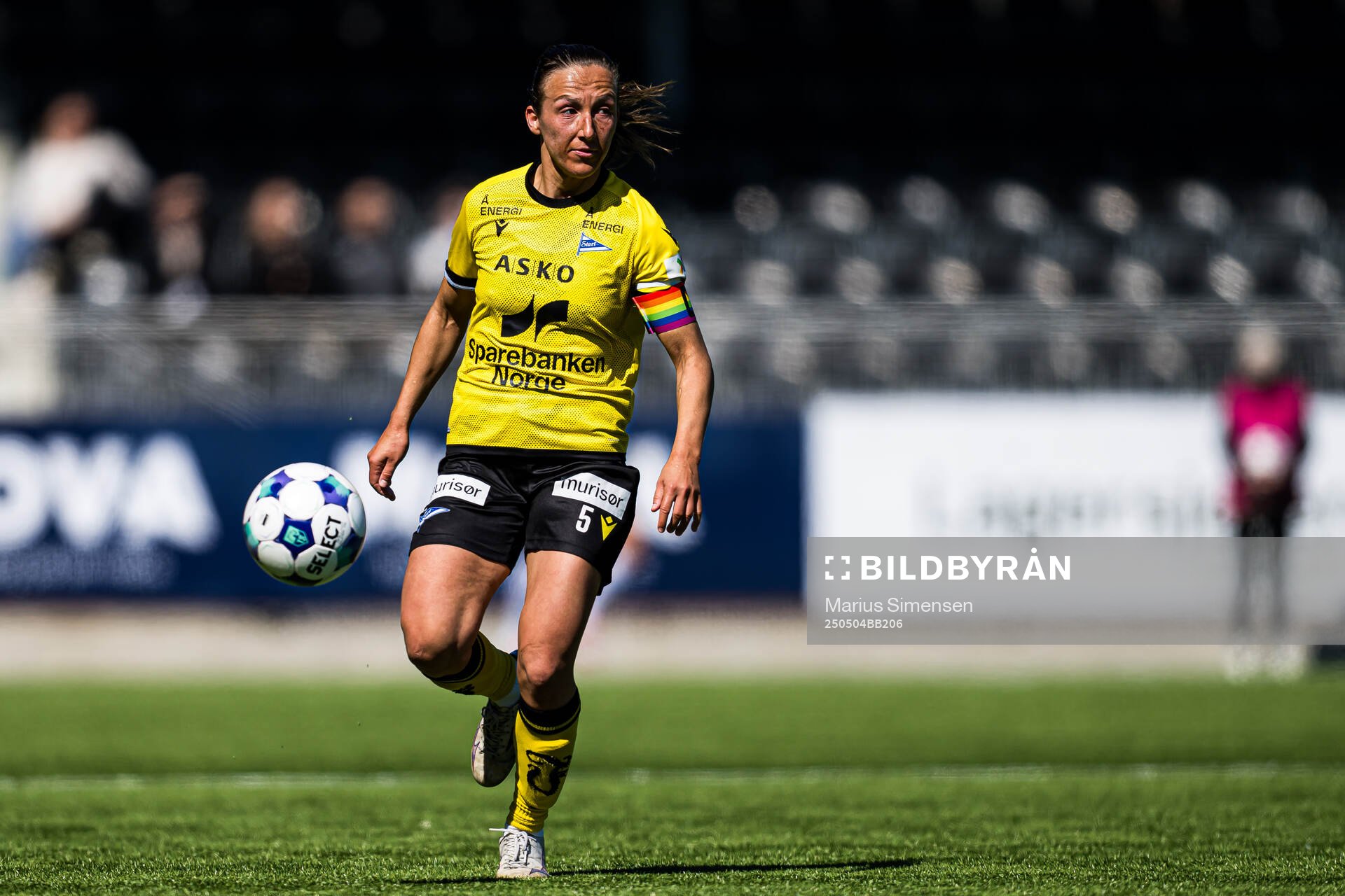 Marie Forsøget Knutsen of Start during the 1. division football match between Åsane and Start on May 4, 2025 in Bergen.