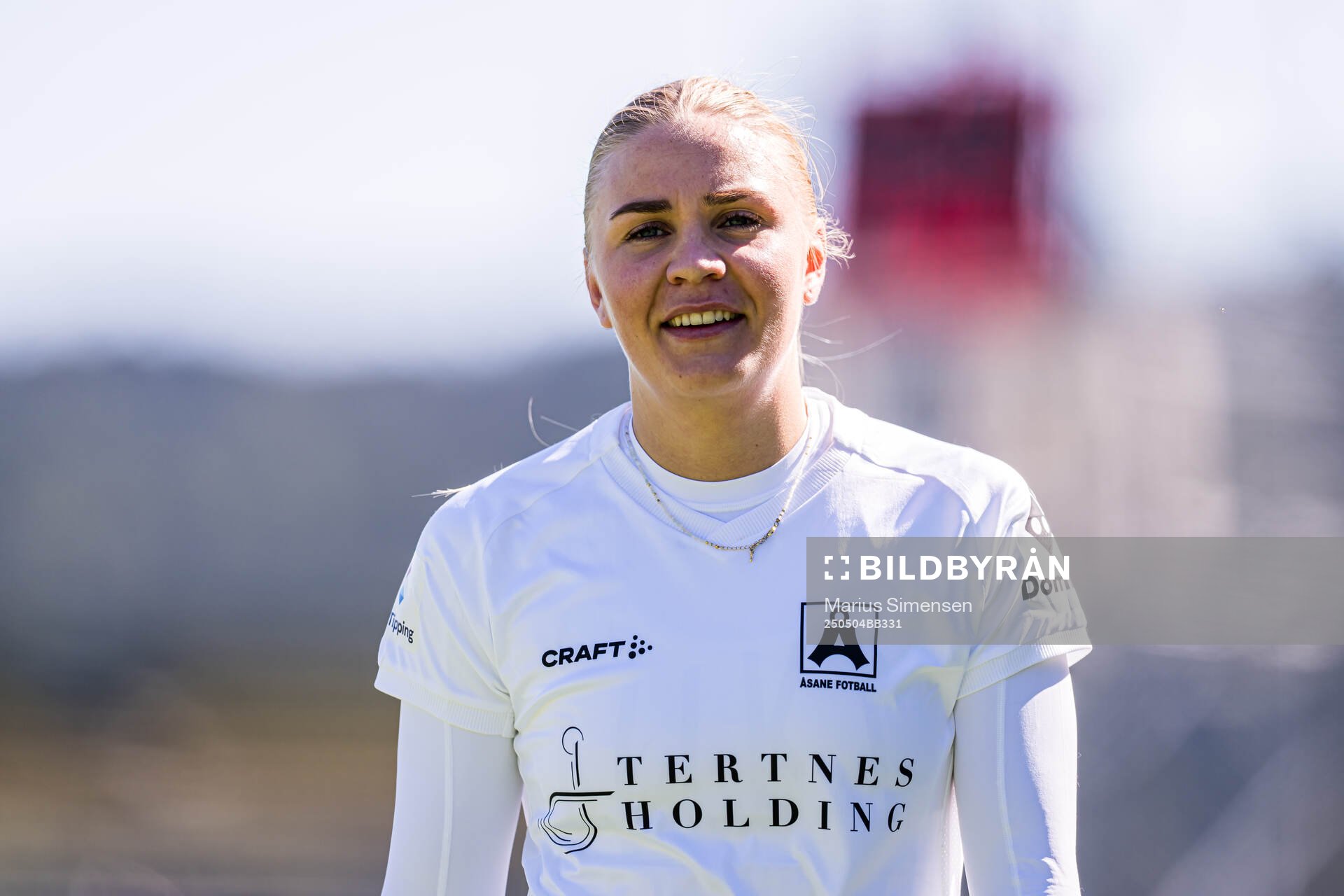 Hanne Larsen of Åsane after the 1. division football match between Åsane and Start on May 4, 2025 in Bergen.