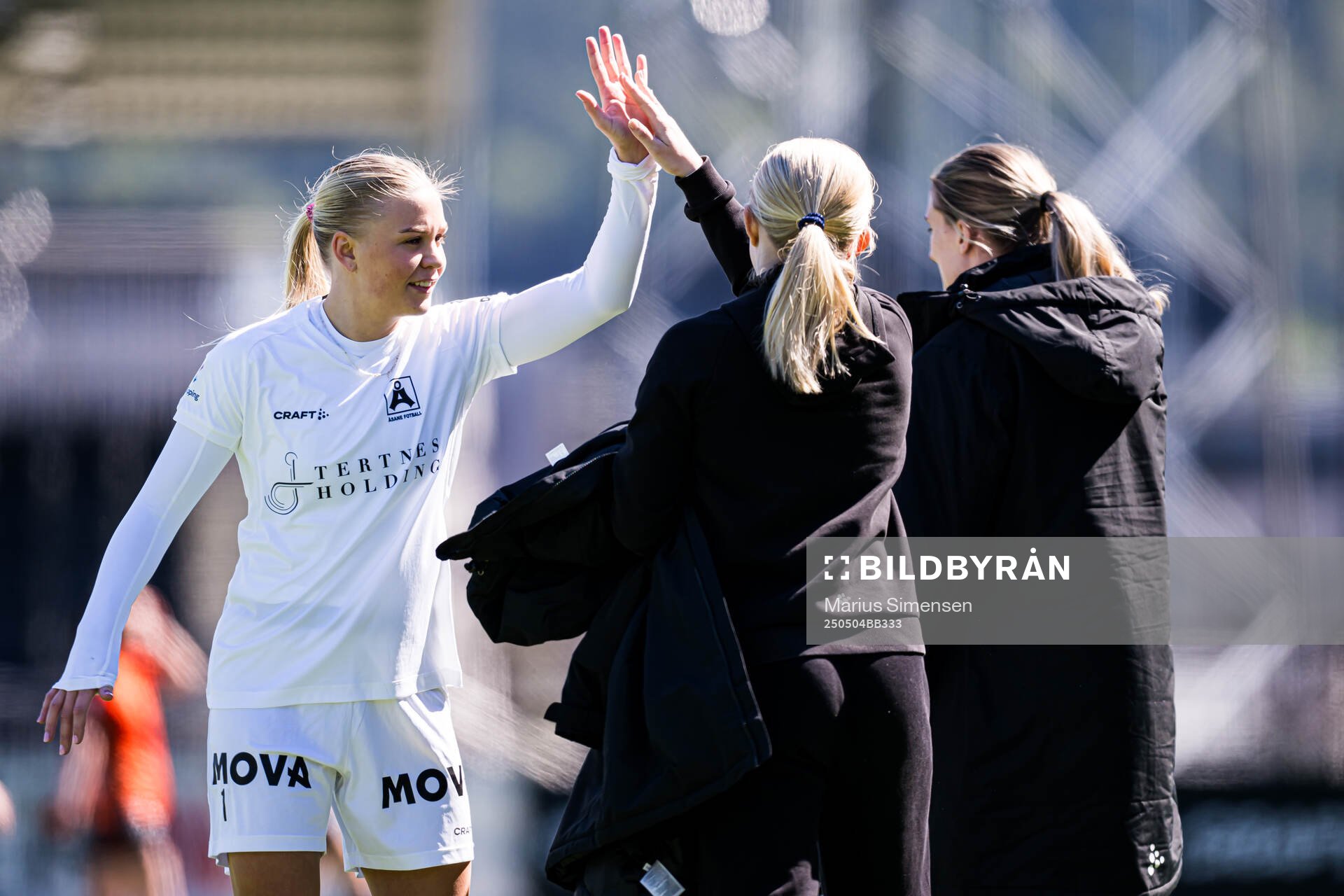 Hanne Larsen of Åsane after the 1. division football match between Åsane and Start on May 4, 2025 in Bergen.