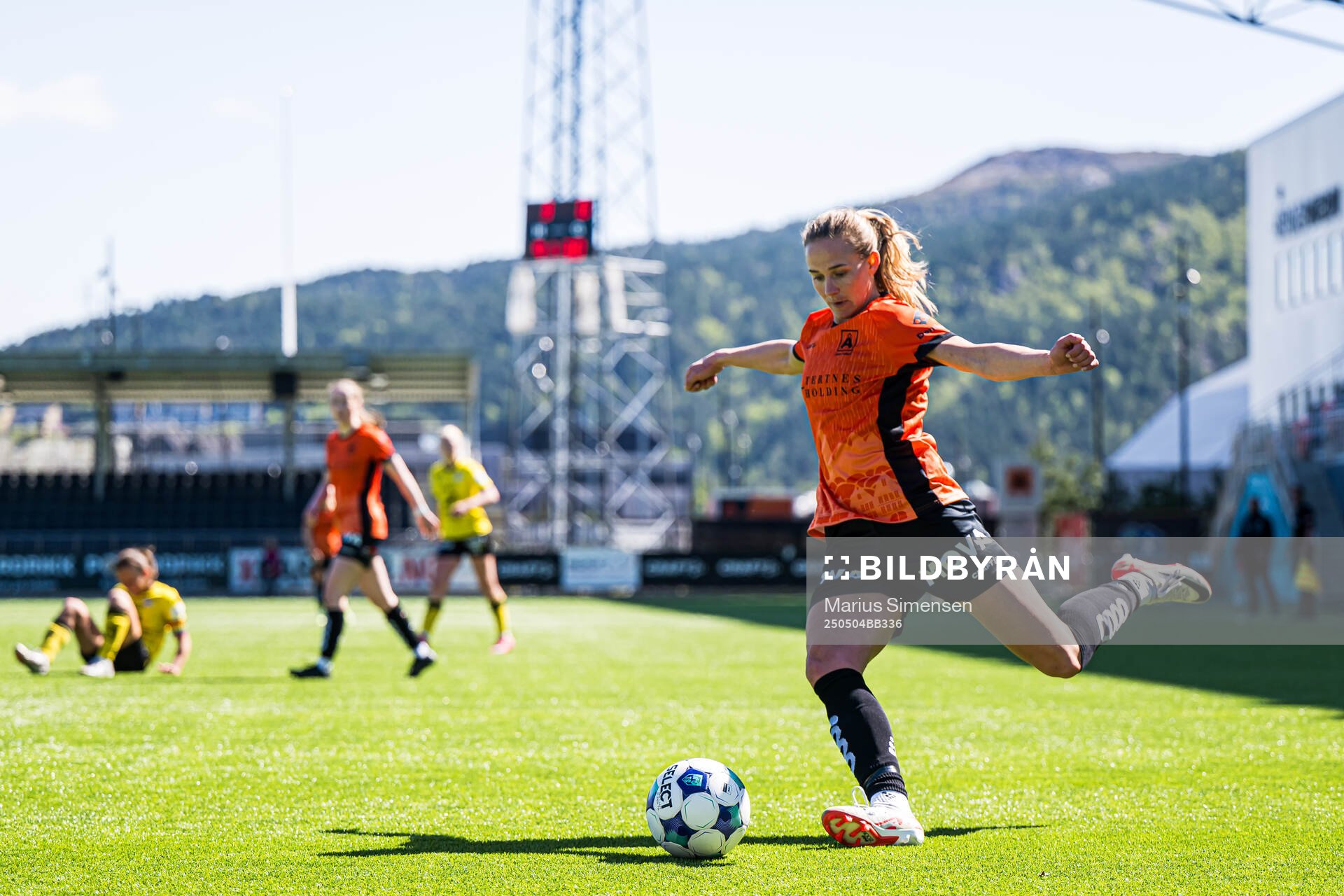 Marie Myhrvold Seim of Åsane during the 1. division football match between Åsane and Start on May 4, 2025 in Bergen.