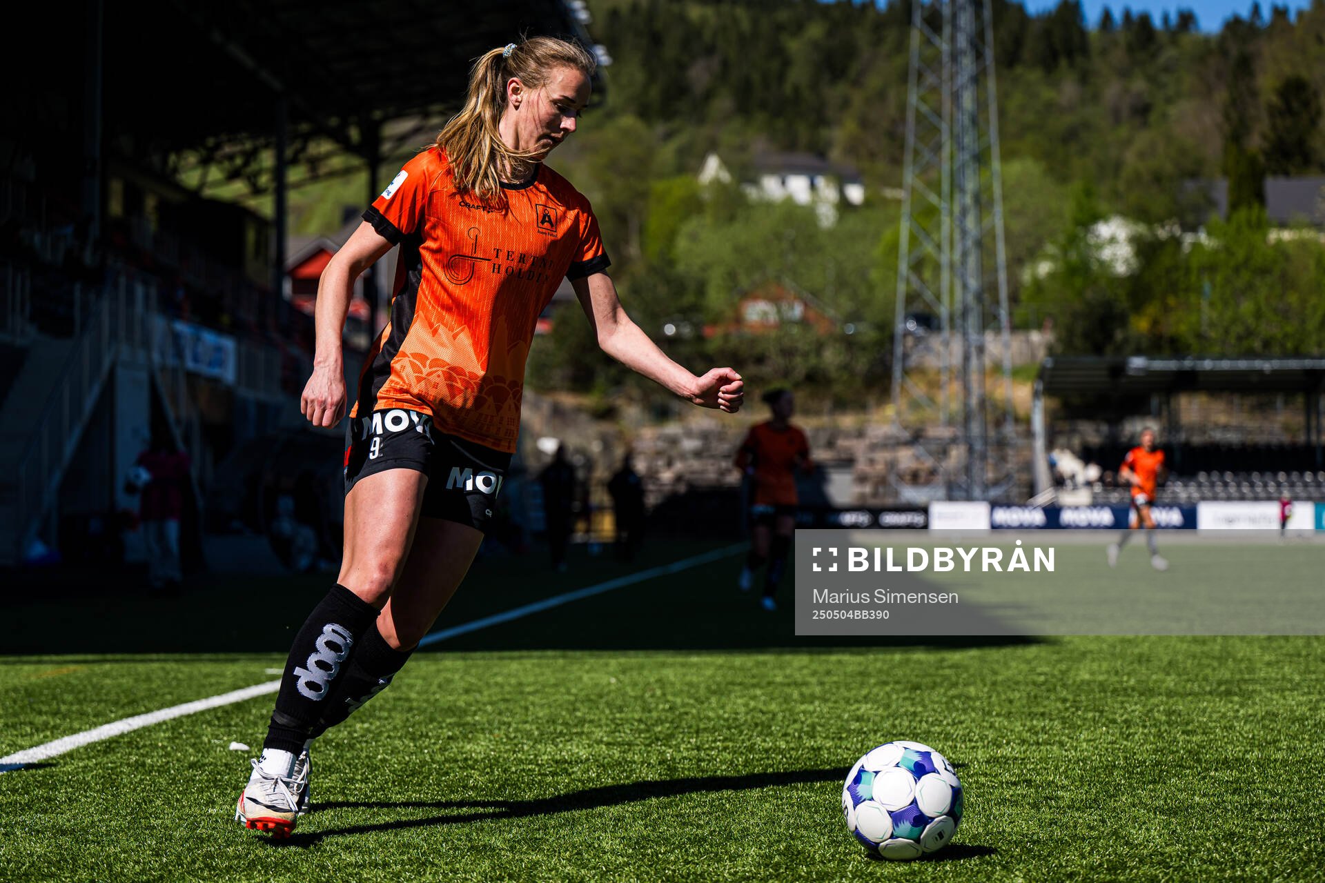 Marie Myhrvold Seim of Åsane during the 1. division football match between Åsane and Start on May 4, 2025 in Bergen.