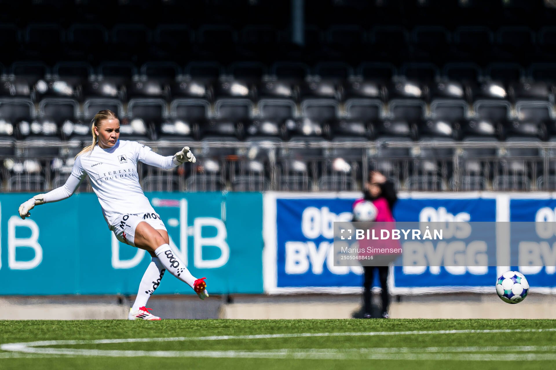 Hanne Larsen of Åsane during the 1. division football match between Åsane and Start on May 4, 2025 in Bergen.