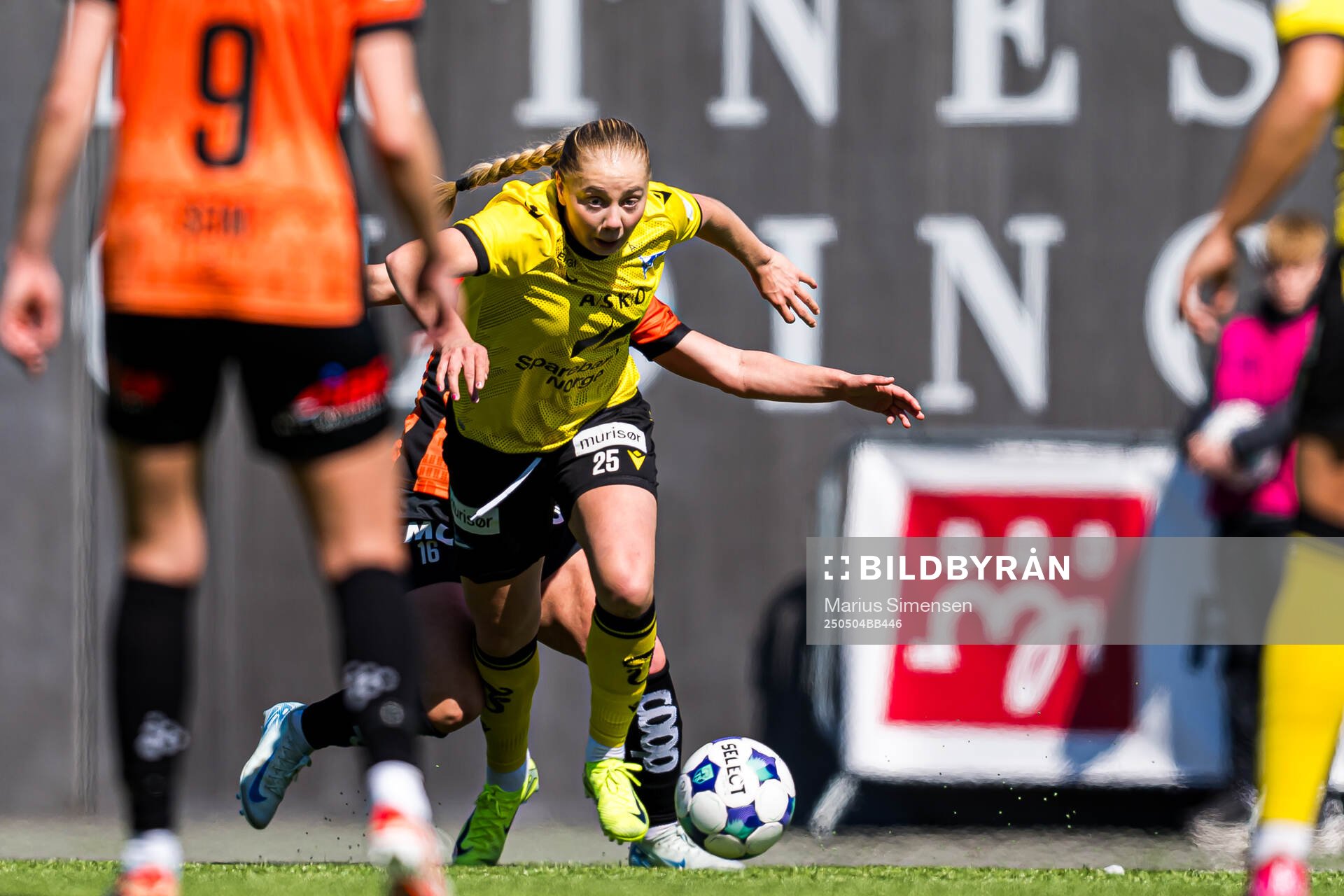 Amalie Isabell Taraldsen of Start during the 1. division football match between Åsane and Start on May 4, 2025 in Bergen.