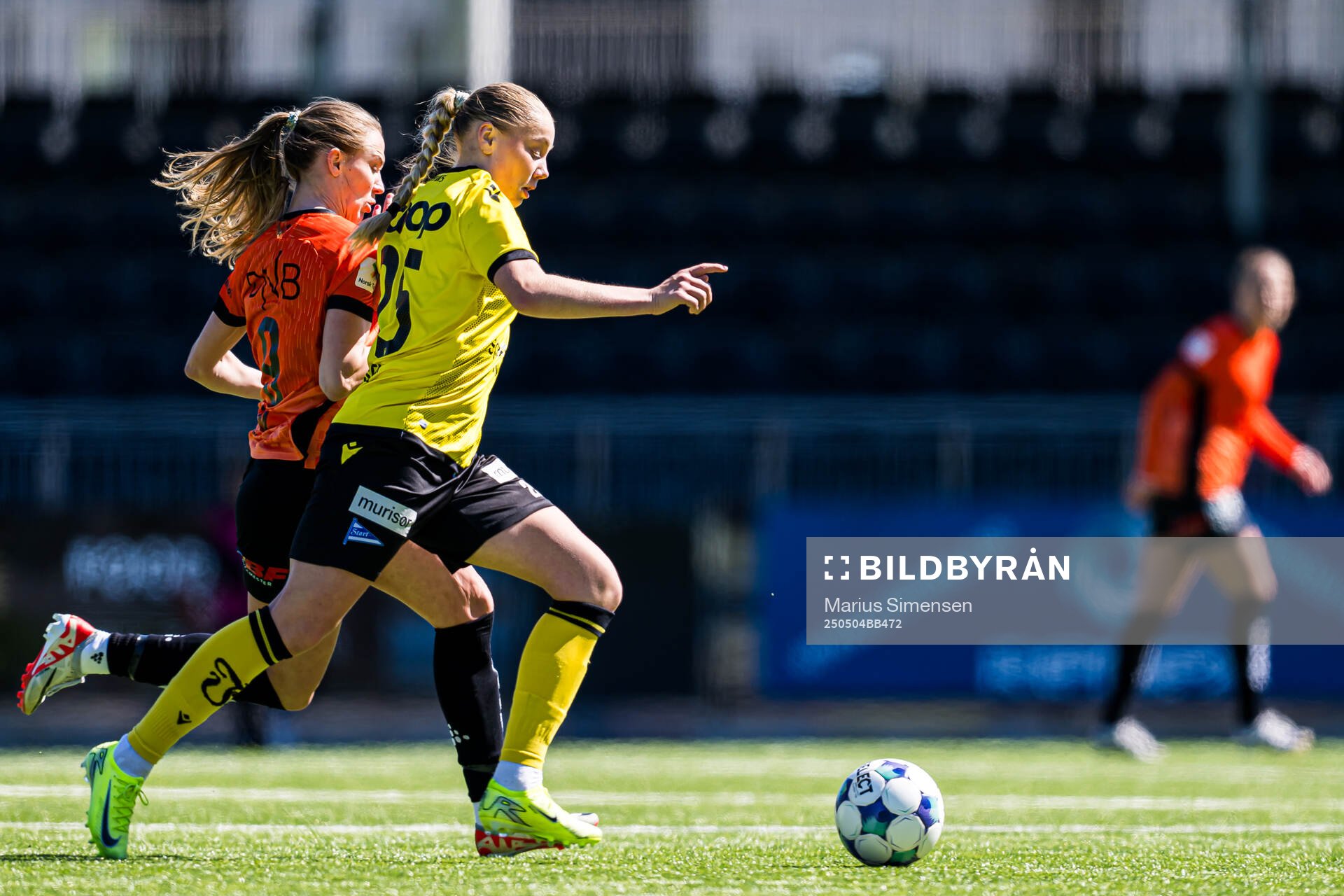 Amalie Isabell Taraldsen of Start during the 1. division football match between Åsane and Start on May 4, 2025 in Bergen.