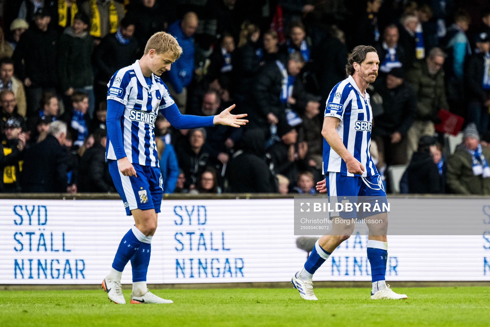 IFK Göteborgs David Kruse och Gustav Svensson deppar