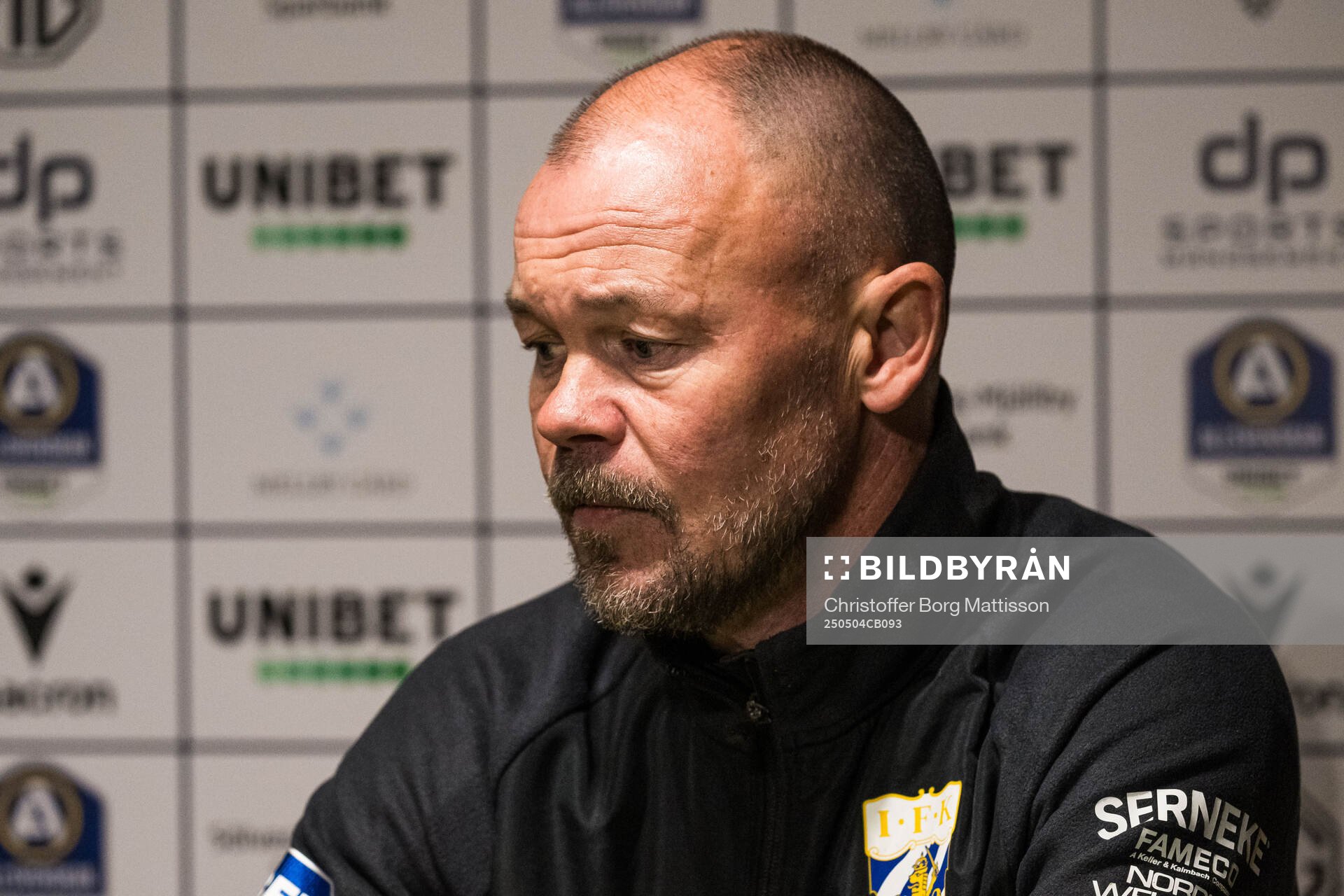 IFK Göteborgs assisterande tränare Joachim Björklund efter fotbollsmatchen i Allsvenskan mellan Mjällby och IFK Göteborg den 4 maj 2025 i Hällevik.