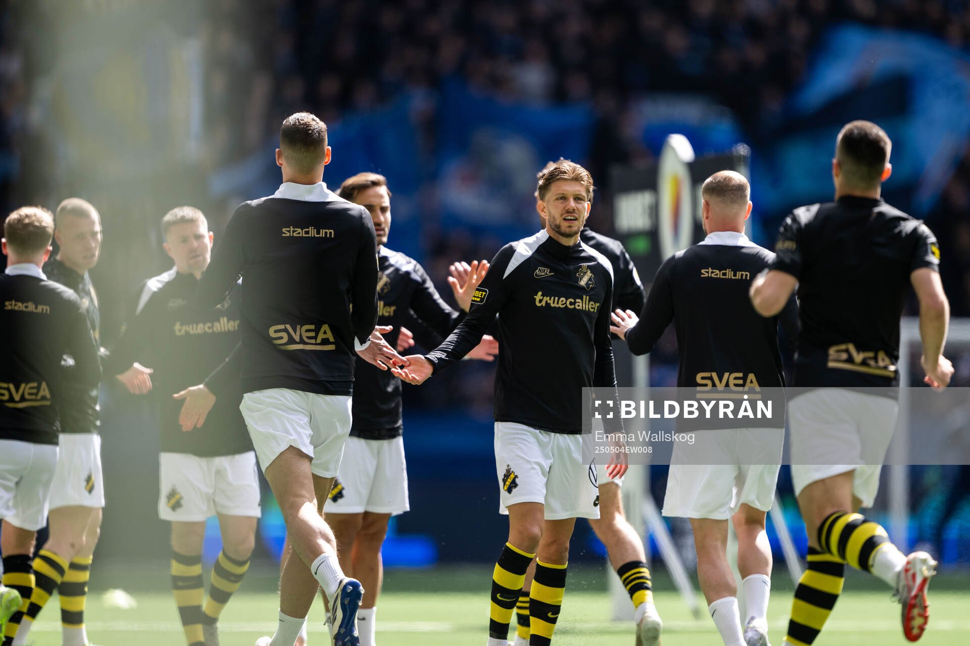 AIKs Anton Salétros inför fotbollsmatchen i Allsvenskan mellan Djurgården och AIK den 4 maj 2025 i Stockholm. 