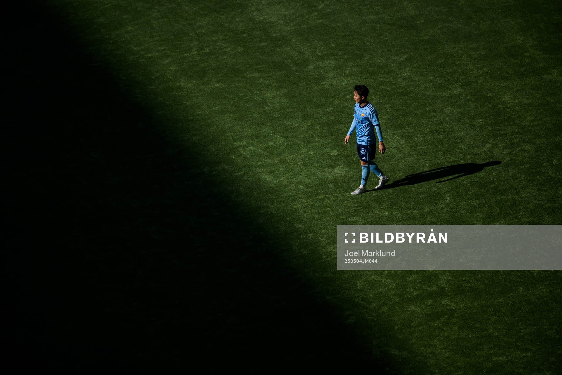 Djurgårdens Keita Kosugi under fotbollsmatchen i Allsvenskan mellan Djurgården och AIK den 4 maj 2025 i Stockholm. 