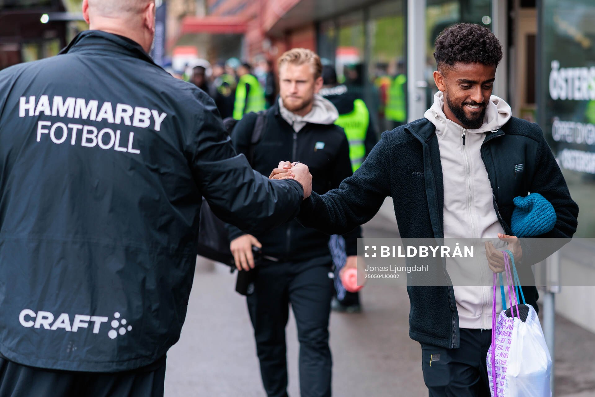 Hammarbys esfaldet Tekie inför fotbollsmatchen i Allsvenskan mellan Öster och Hammarby den 4 maj 2025 i Växjö. 