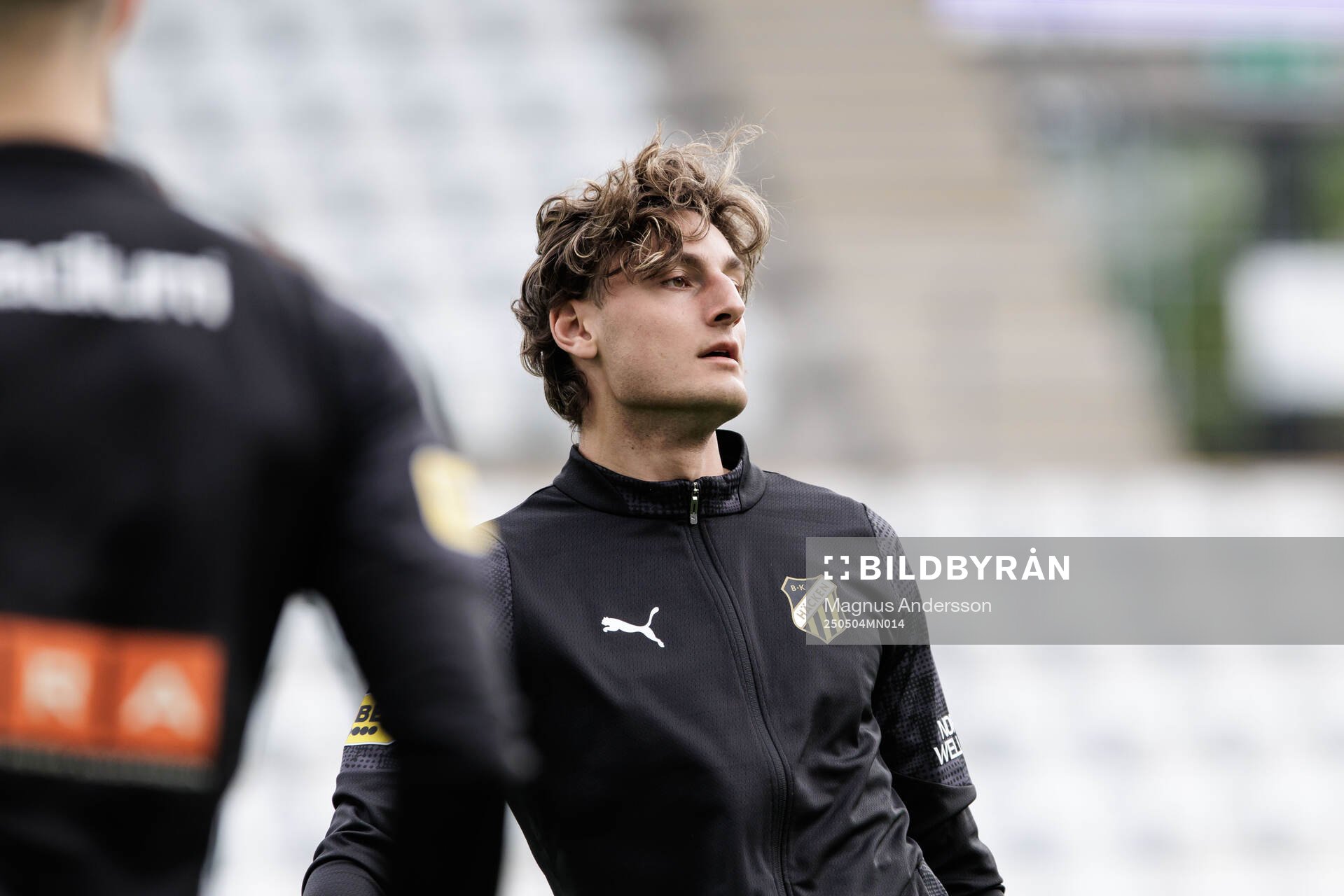 Häckens Silas Andersen inför fotbollsmatchen i Allsvenskan mellan IFK Norrköping och Häcken den 4 maj 2025 i Norrköping. 