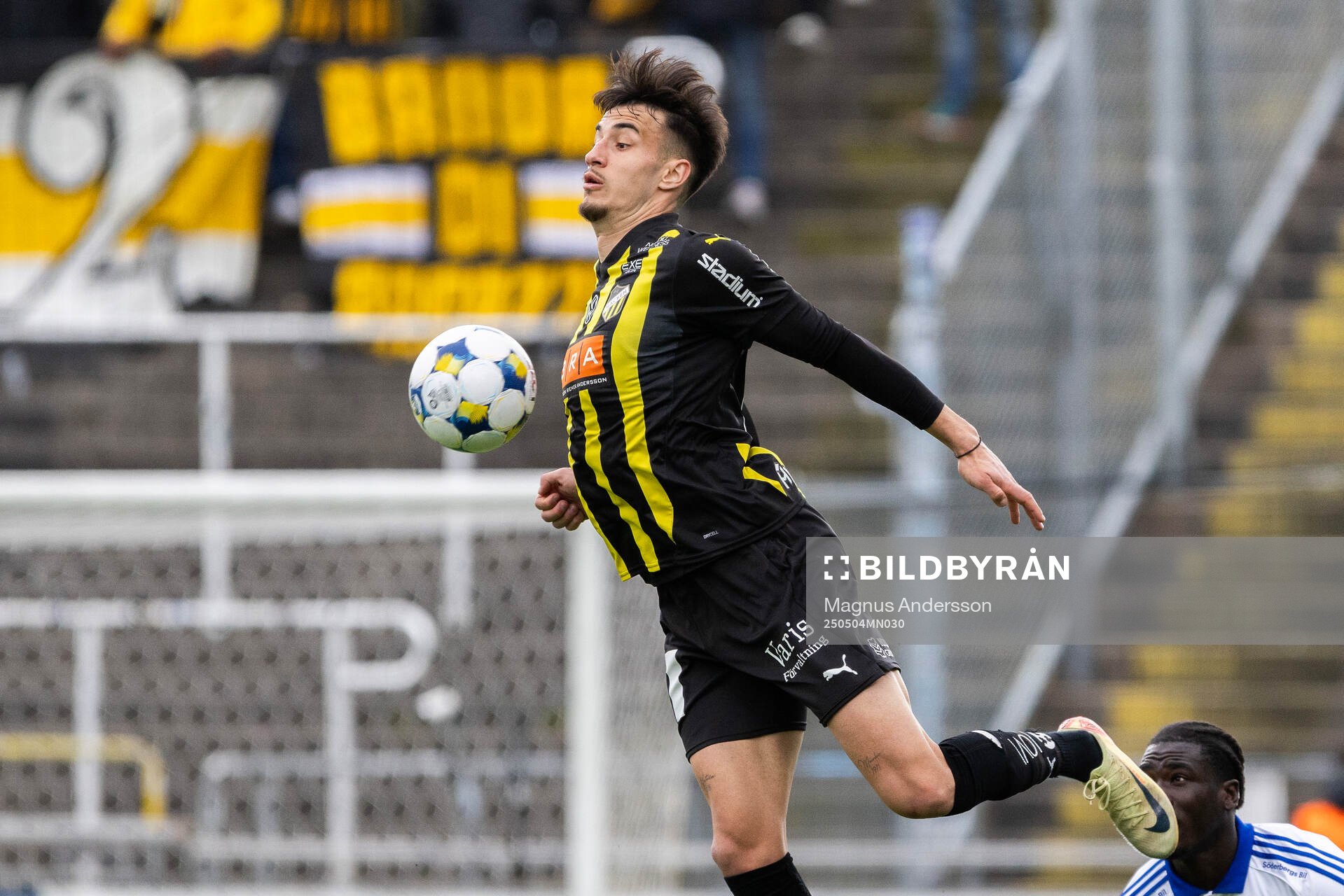 Häckens Srdjan Hrstic under fotbollsmatchen i Allsvenskan mellan IFK Norrköping och Häcken den 4 maj 2025 i Norrköping. 