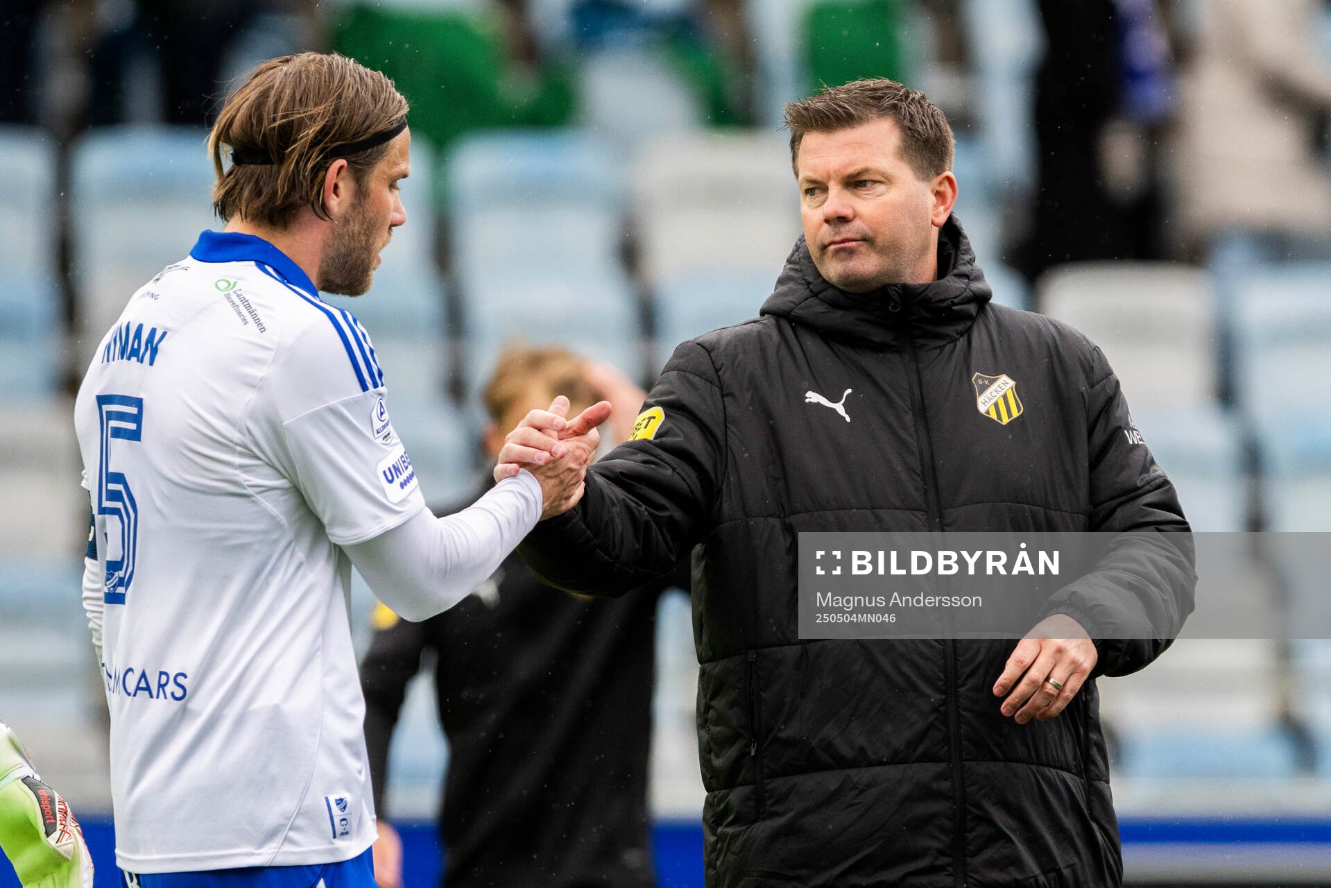 IFK Norrköpings Christoffer Nyman och Häckens tränare