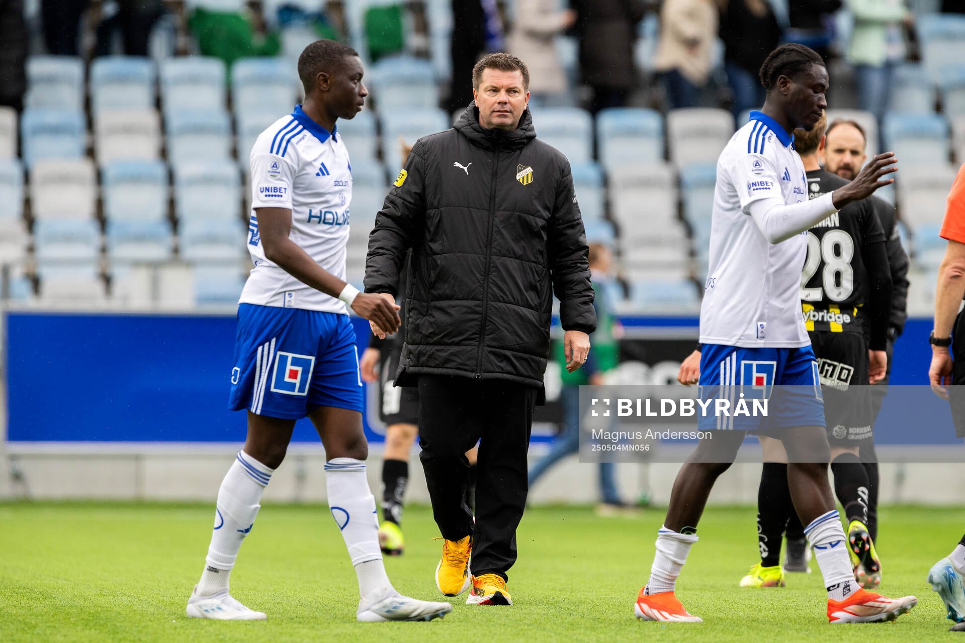 Häckens tränare Jens Gustafsson efter fotbollsmatchen i Allsvenskan mellan IFK Norrköping och Häcken den 4 maj 2025 i Norrköping. 