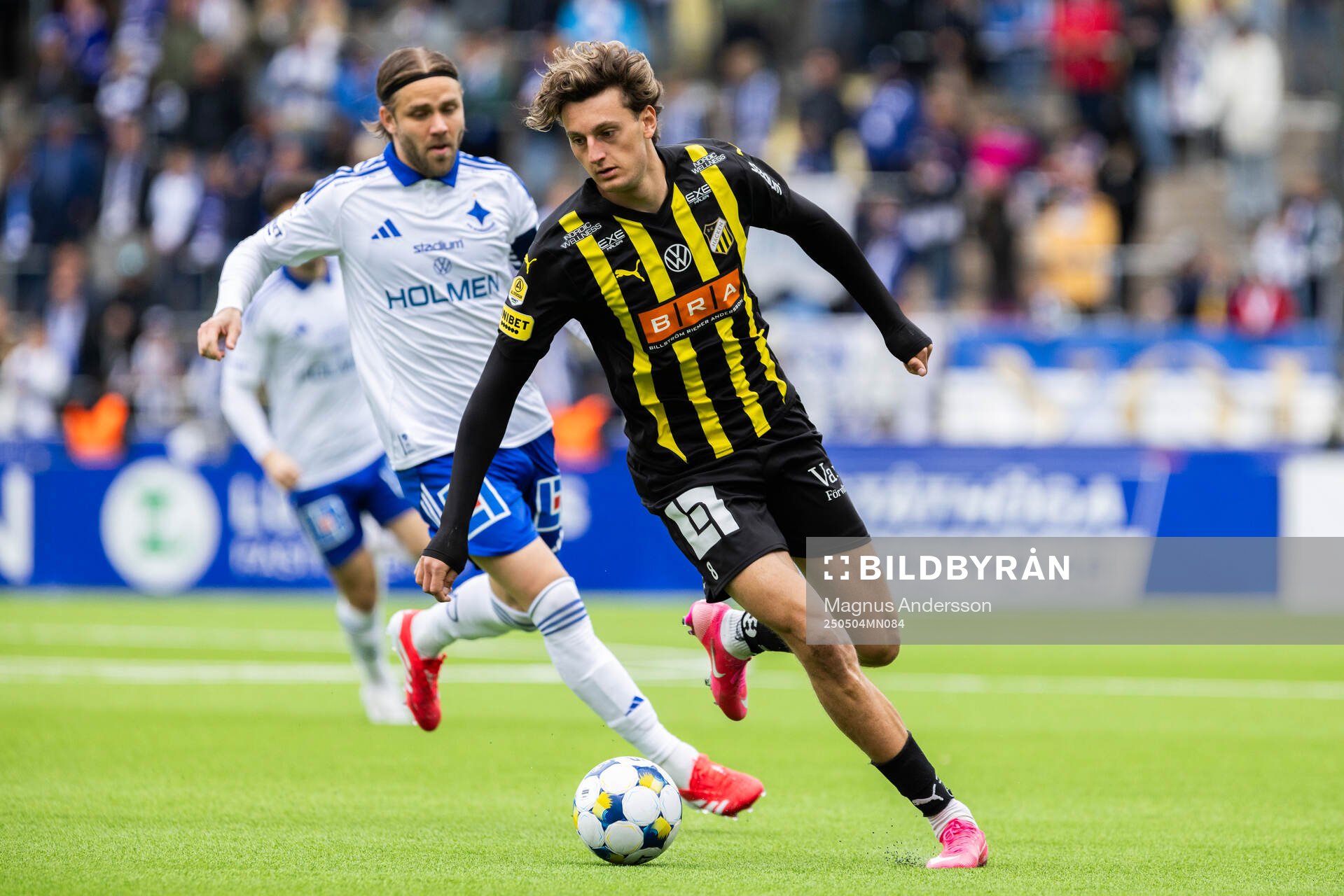 Häckens Silas Andersen under fotbollsmatchen i Allsvenskan mellan IFK Norrköping och Häcken den 4 maj 2025 i Norrköping. 
