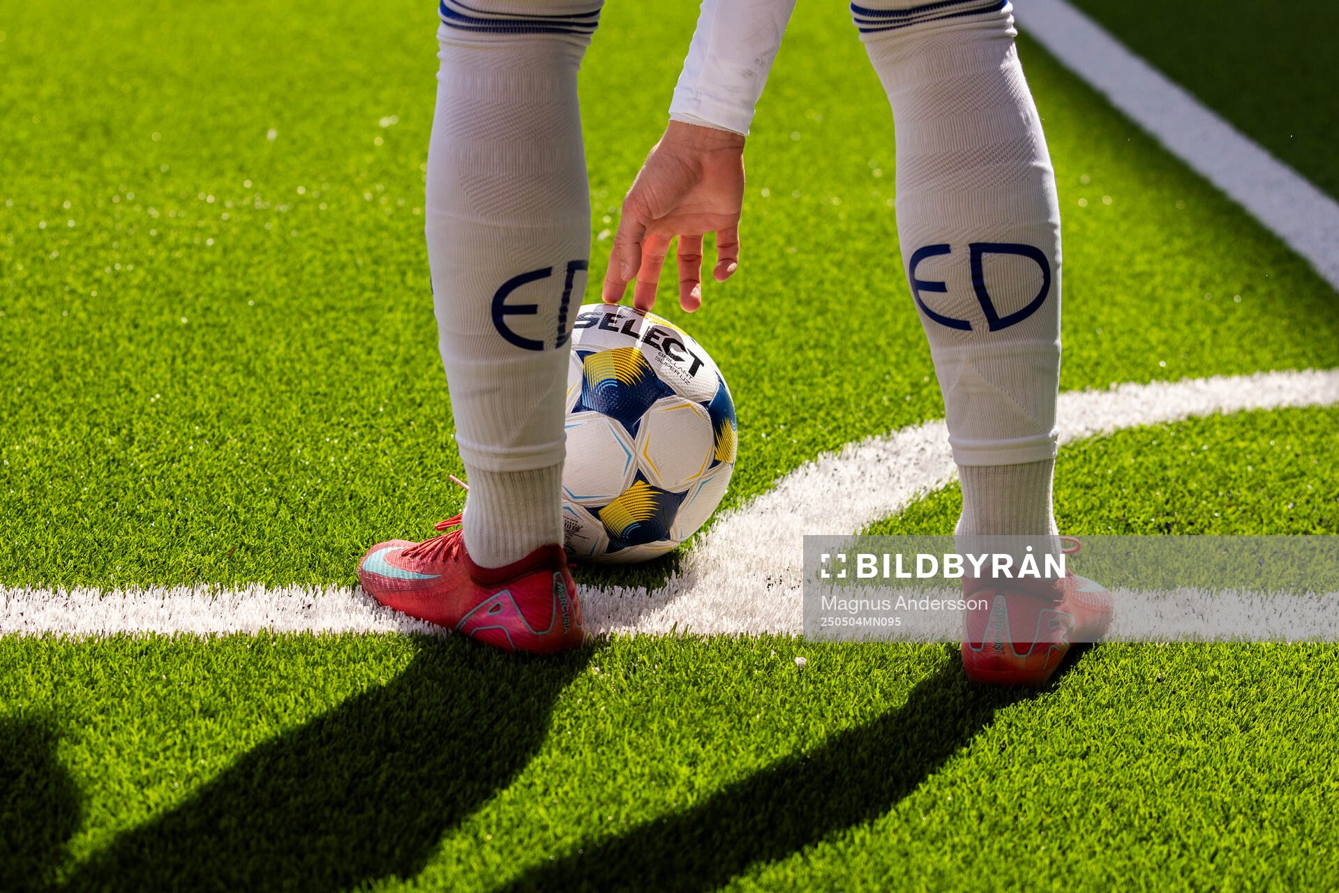 En fotboll vid hörna