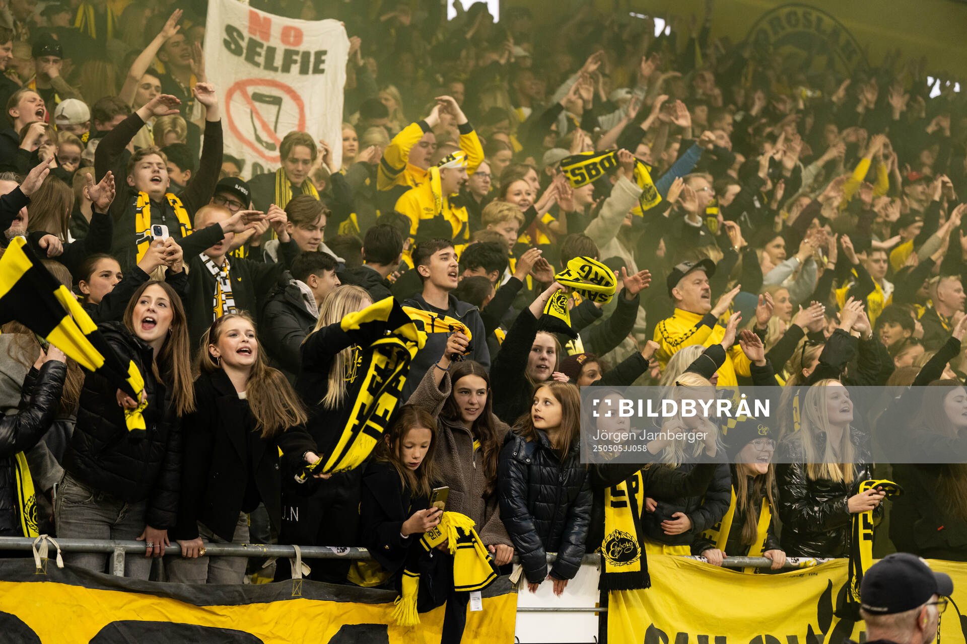 Elfsborgs supportrar jublar på läktaren
