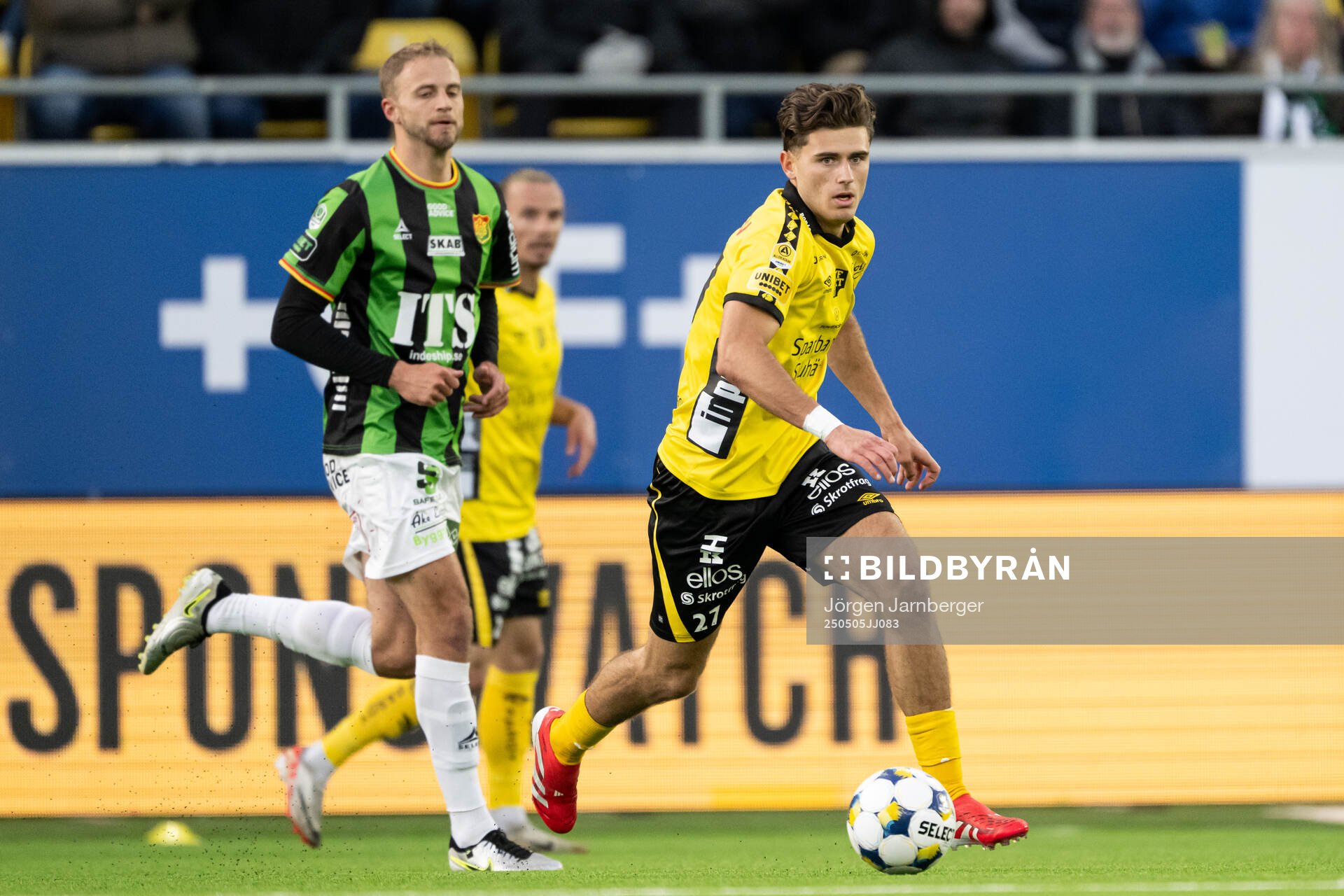 Elfsborgs Besfort Zeneli under fotbollsmatchen i Allsvenskan mellan Elfsborg och GAIS den 5 maj 2025 i Borås. 